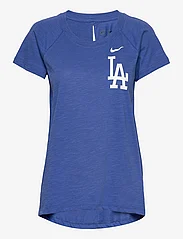 NIKE Fan Gear - LA Dodgers Nike Summer Breeze Short Sleeve Fashion Top - t-shirts - rush blue heather - 0