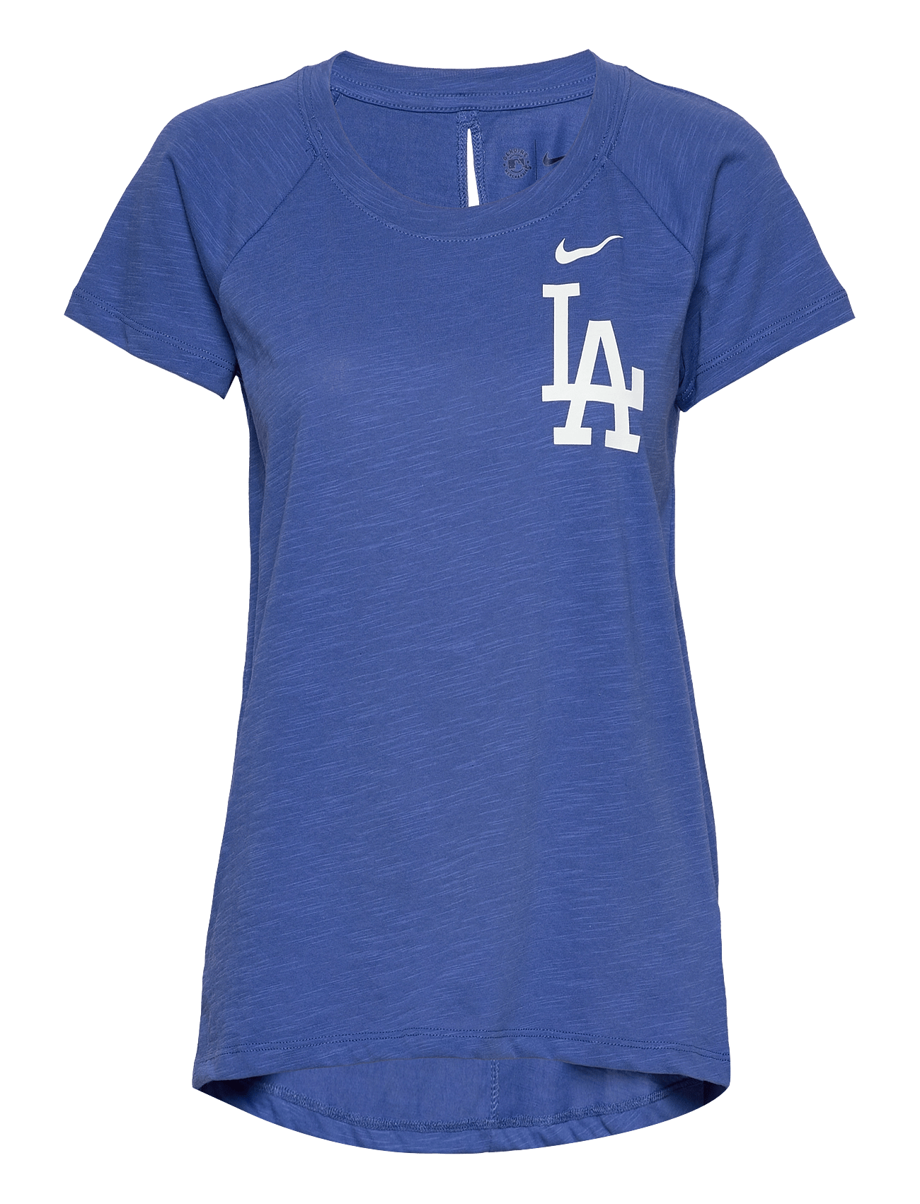 LA Dodgers Nike Summer Breeze Short Sleeve Fashion Top - RUSH BLUE HEATHER