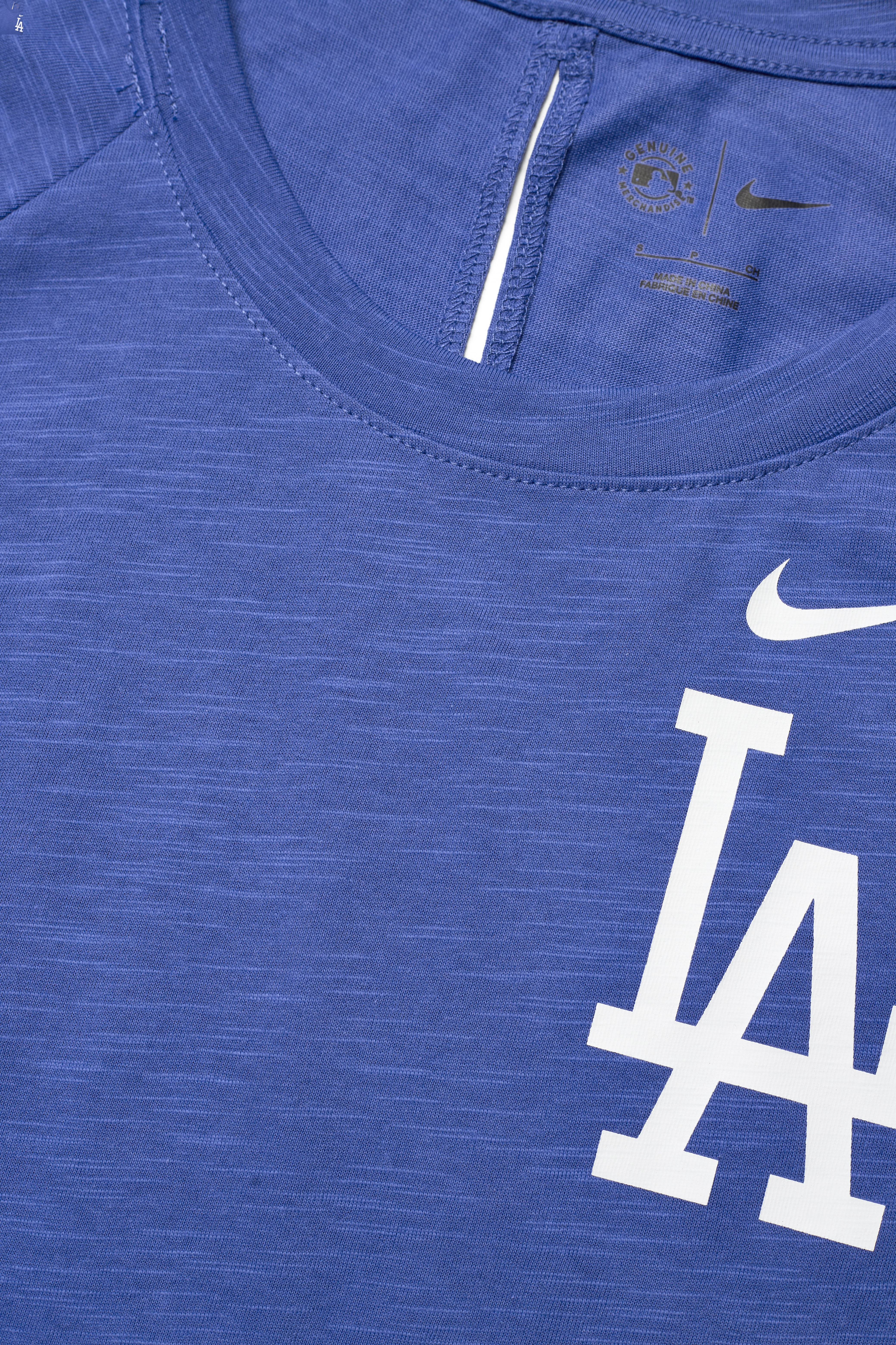 NIKE Fan Gear - LA Dodgers Nike Summer Breeze Short Sleeve Fashion Top - rush blue heather - 3