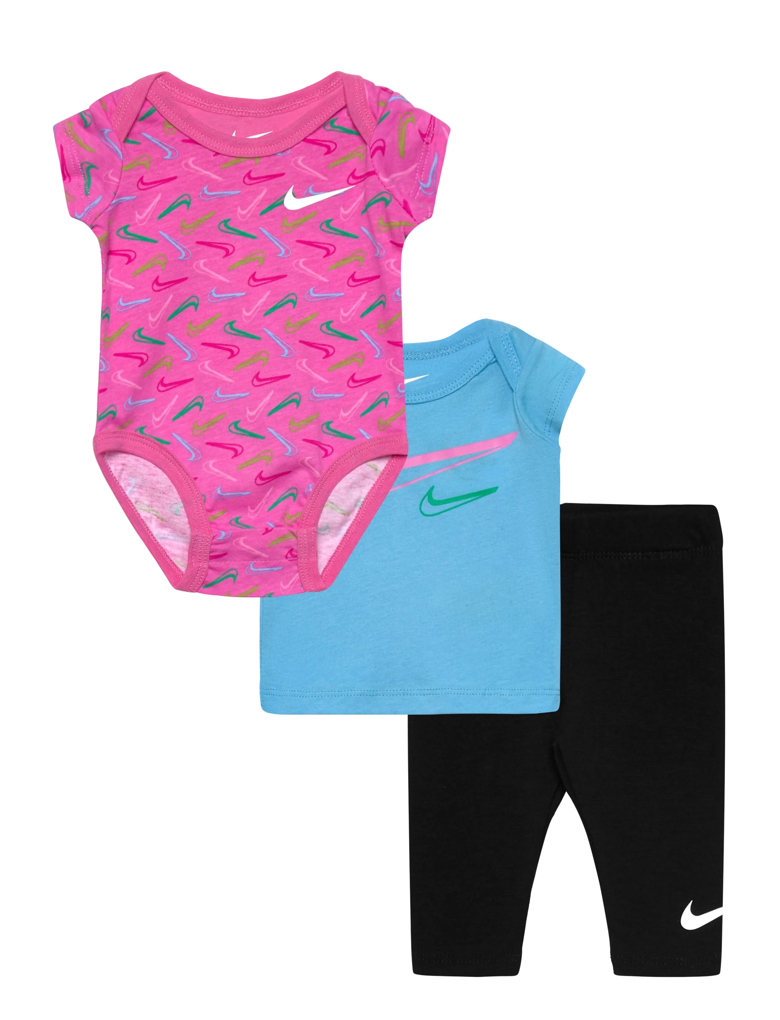 Nike Nike 3 Pc Bodysuit Pant Set, 62/68, Pink, Sport > Sæt With Body, Børn