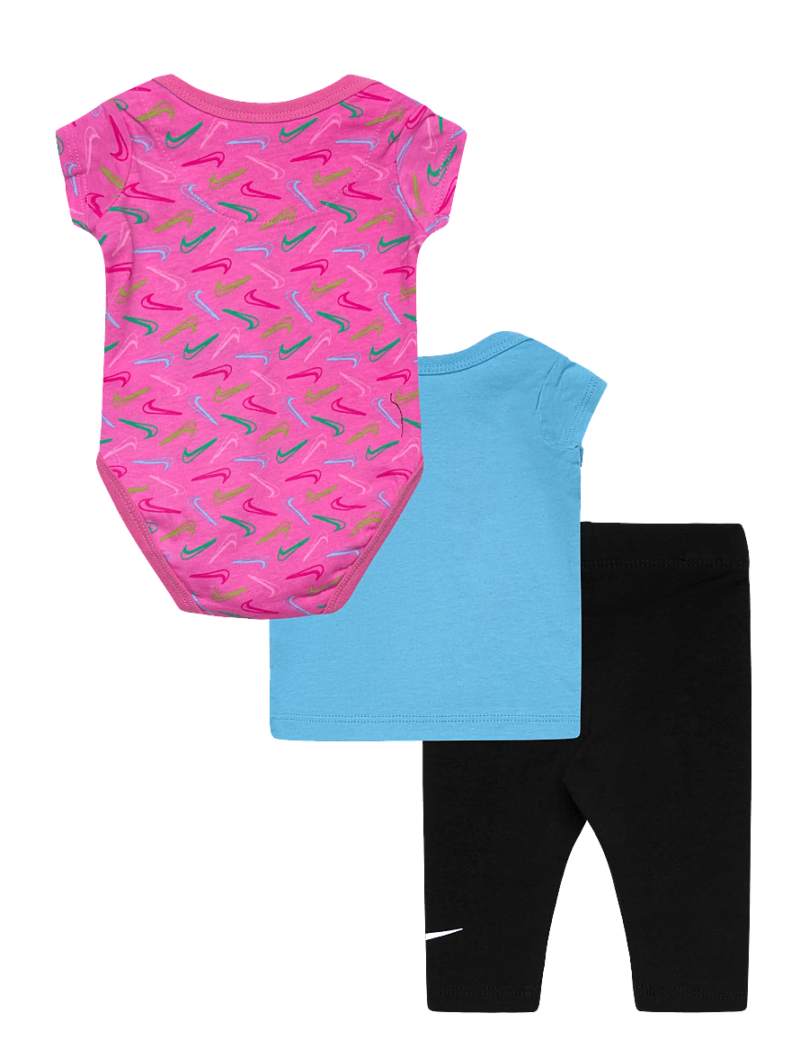 Nike - NIKE 3 PC BODYSUIT PANT SET - matchende sæt - black - 1