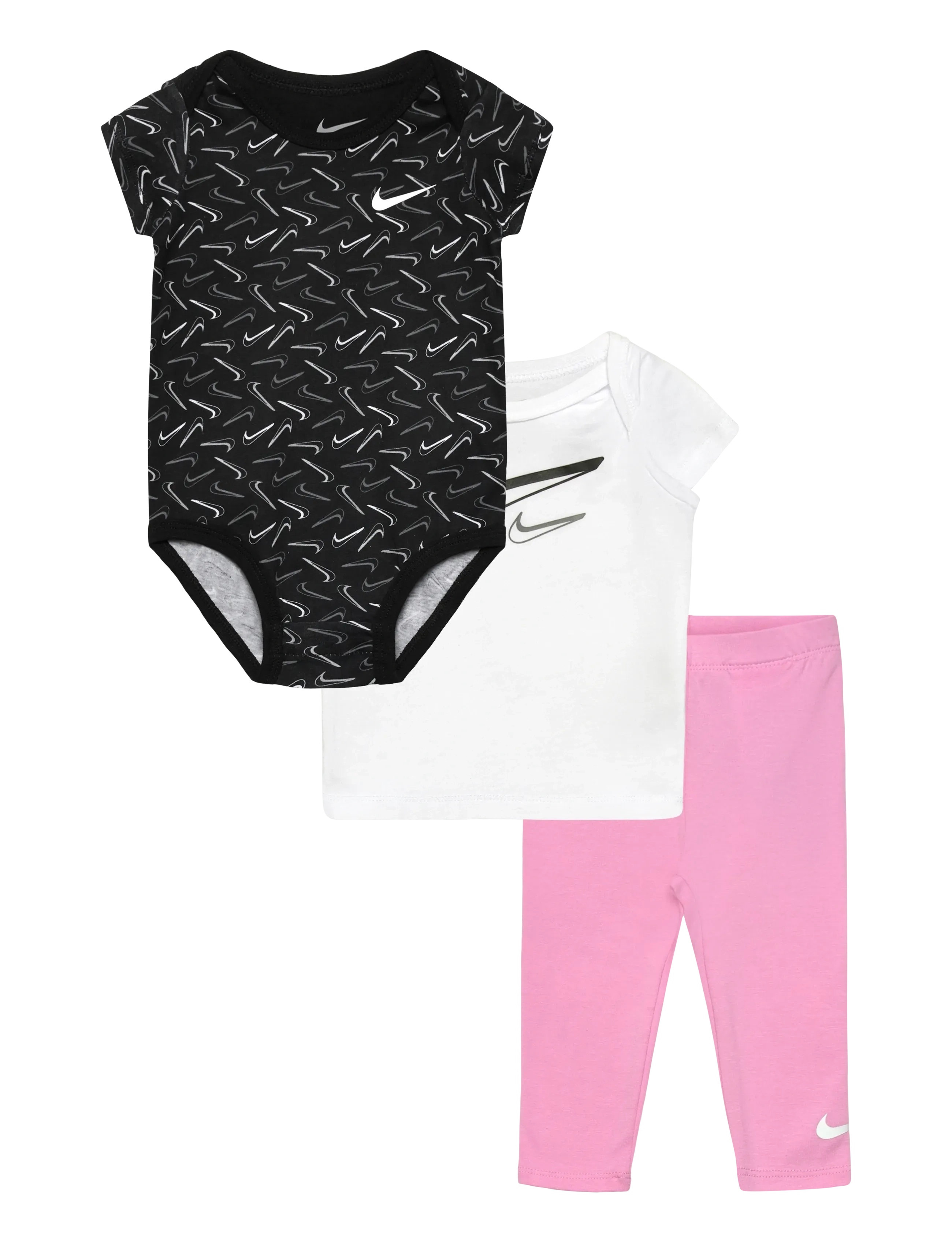 Nike Nike 3 Pc Bodysuit Pant Set, 62/68, Pink, Sport > Sæt With Body, Børn
