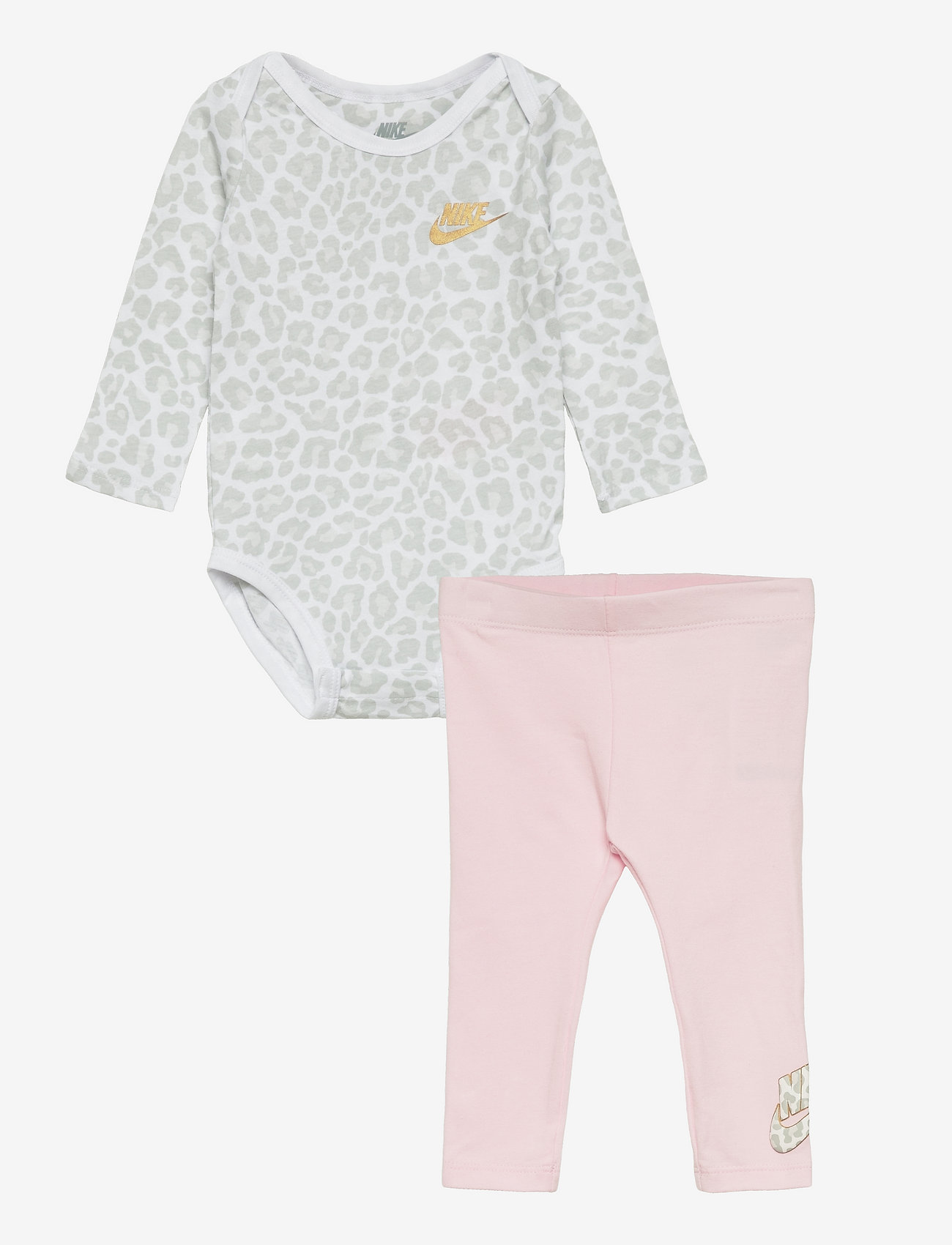 Nike - NKG LEOPARD BODYSUIT PANT SET - pink foam - 0