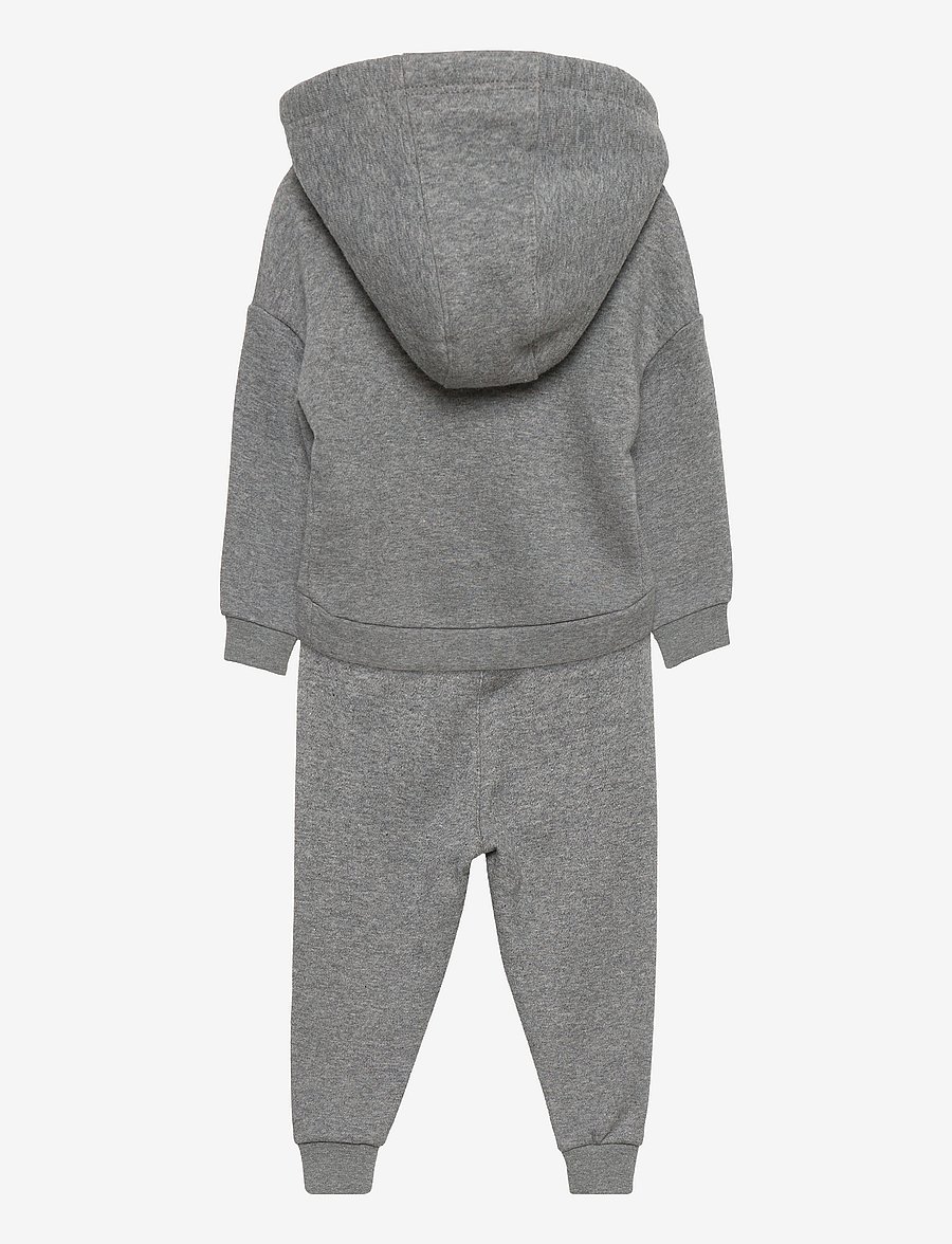Nike - NIKE CLUB FLEECE SET - carbon heather/pink logo - 1