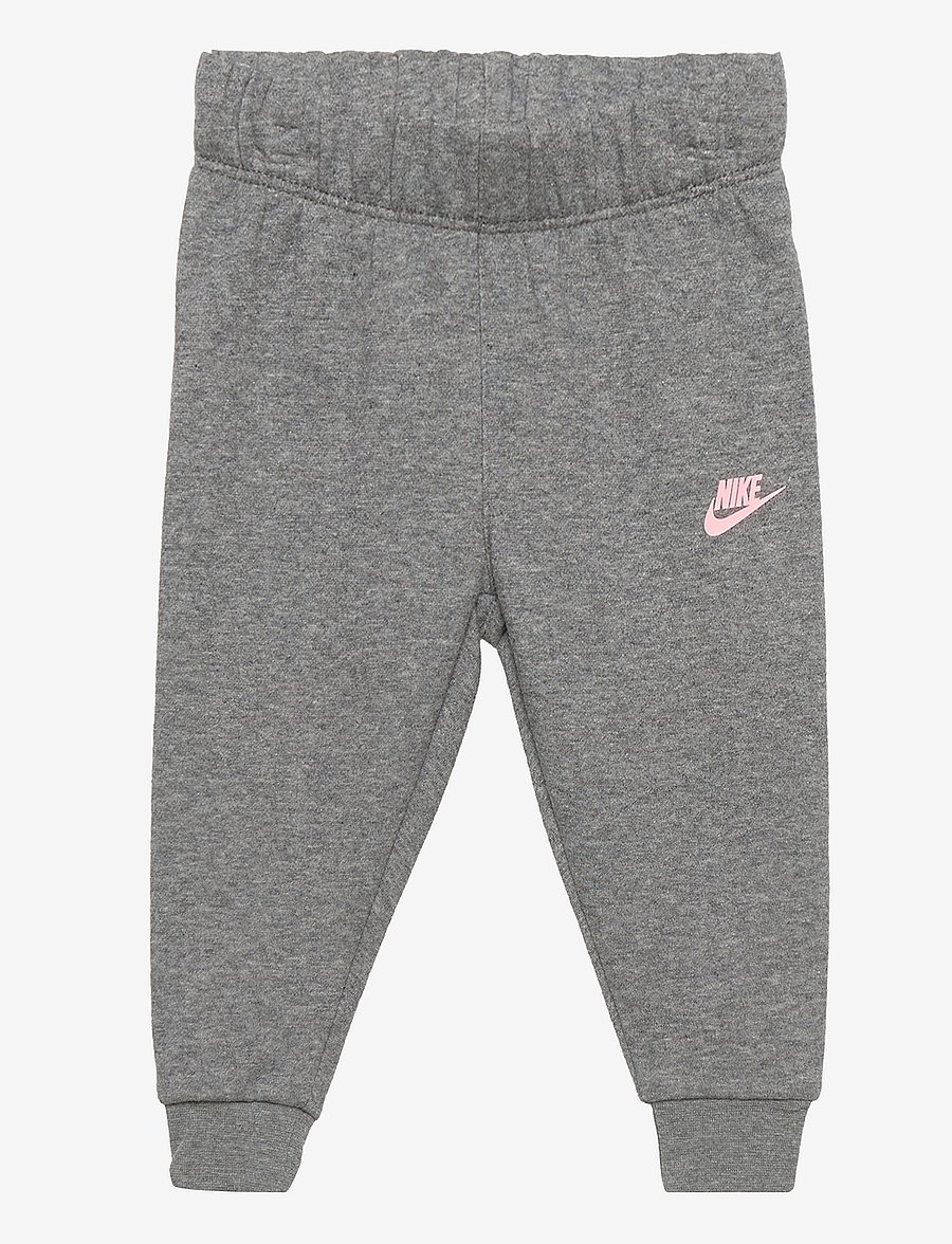Nike - NIKE CLUB FLEECE SET - carbon heather/pink logo - 2