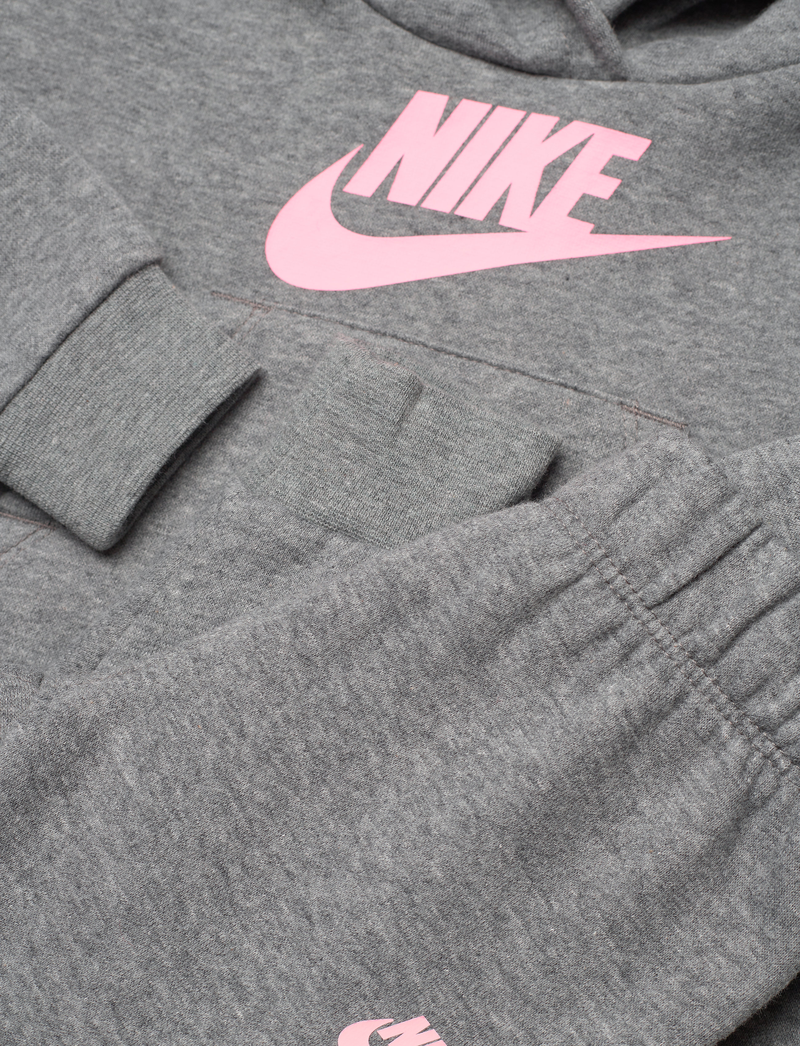 Nike - NIKE CLUB FLEECE SET - carbon heather/pink logo - 4
