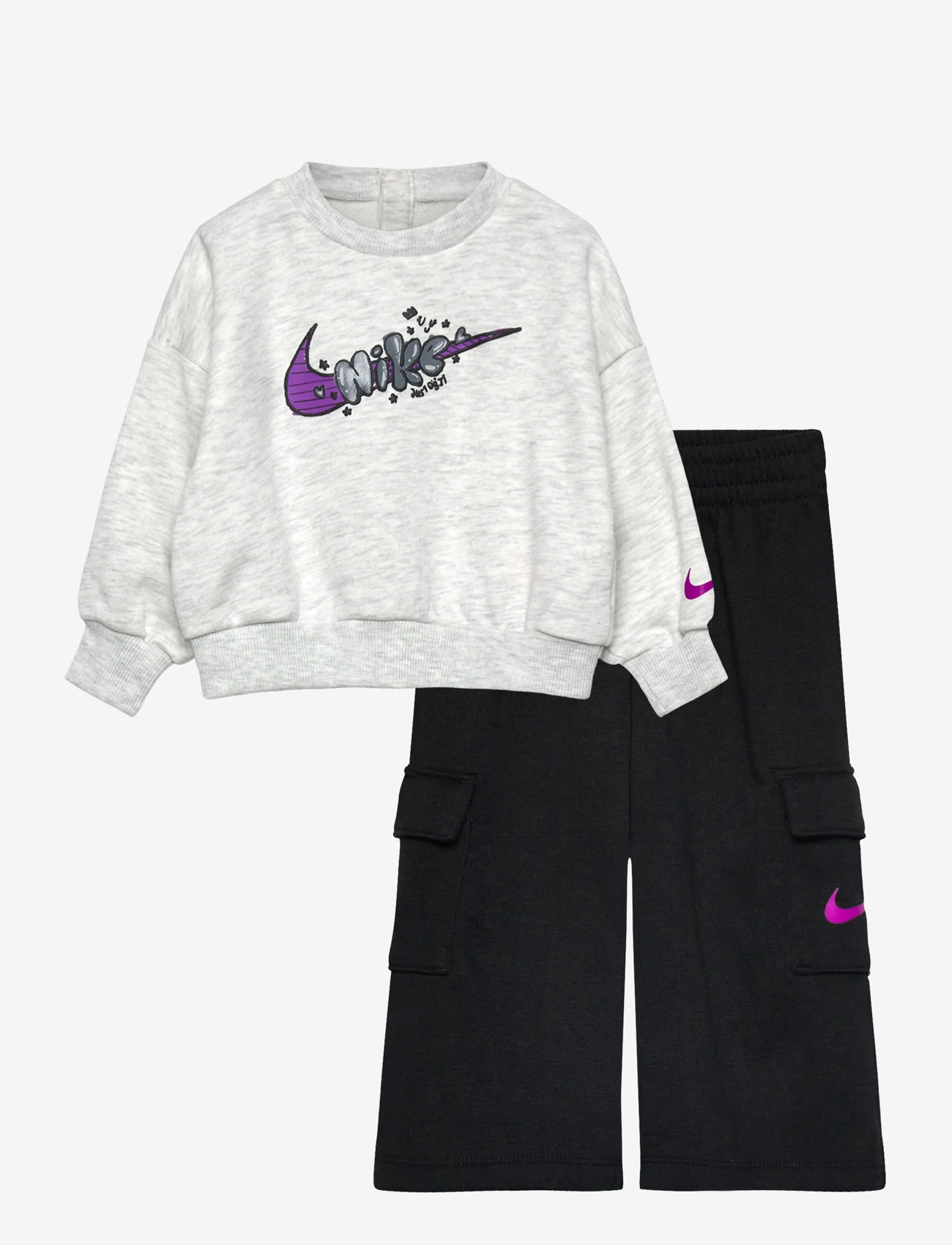 Nike - T8-FRENCH TERRY PANT SET - trainingsanzug - black - 0