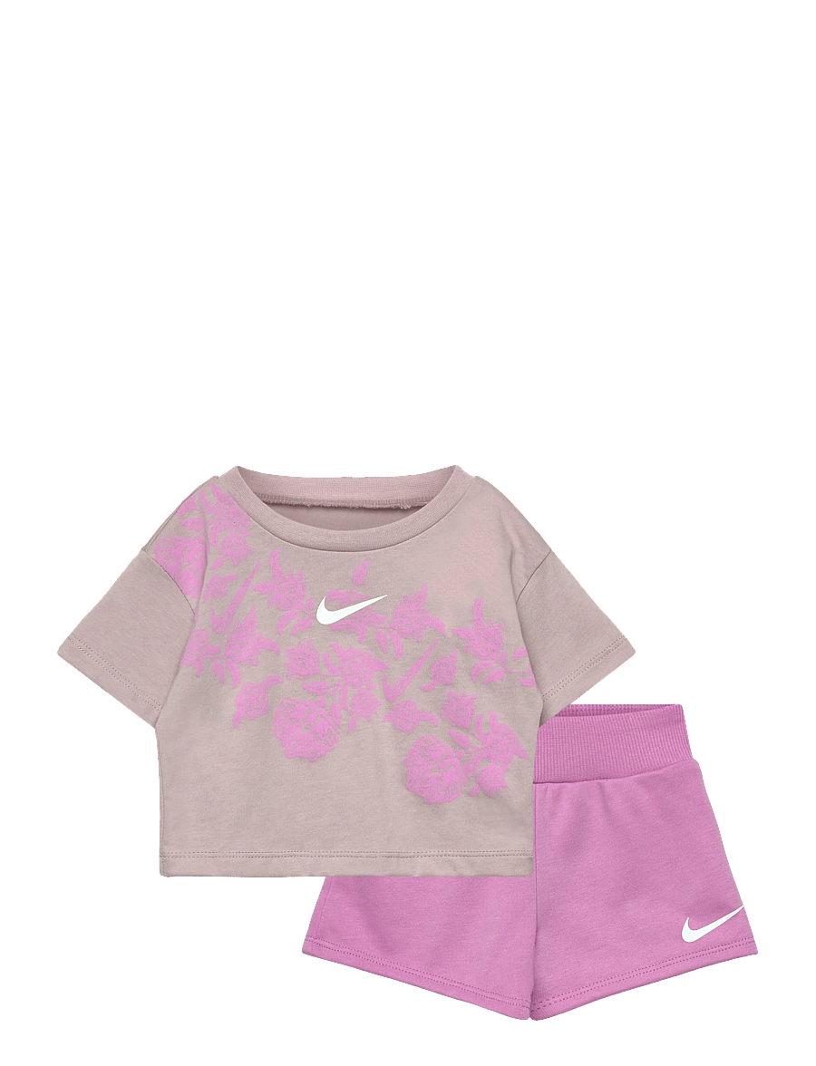 Nike - NIKE KNIT SHORT SET - 2-osalised komplektid - light magenta - 0