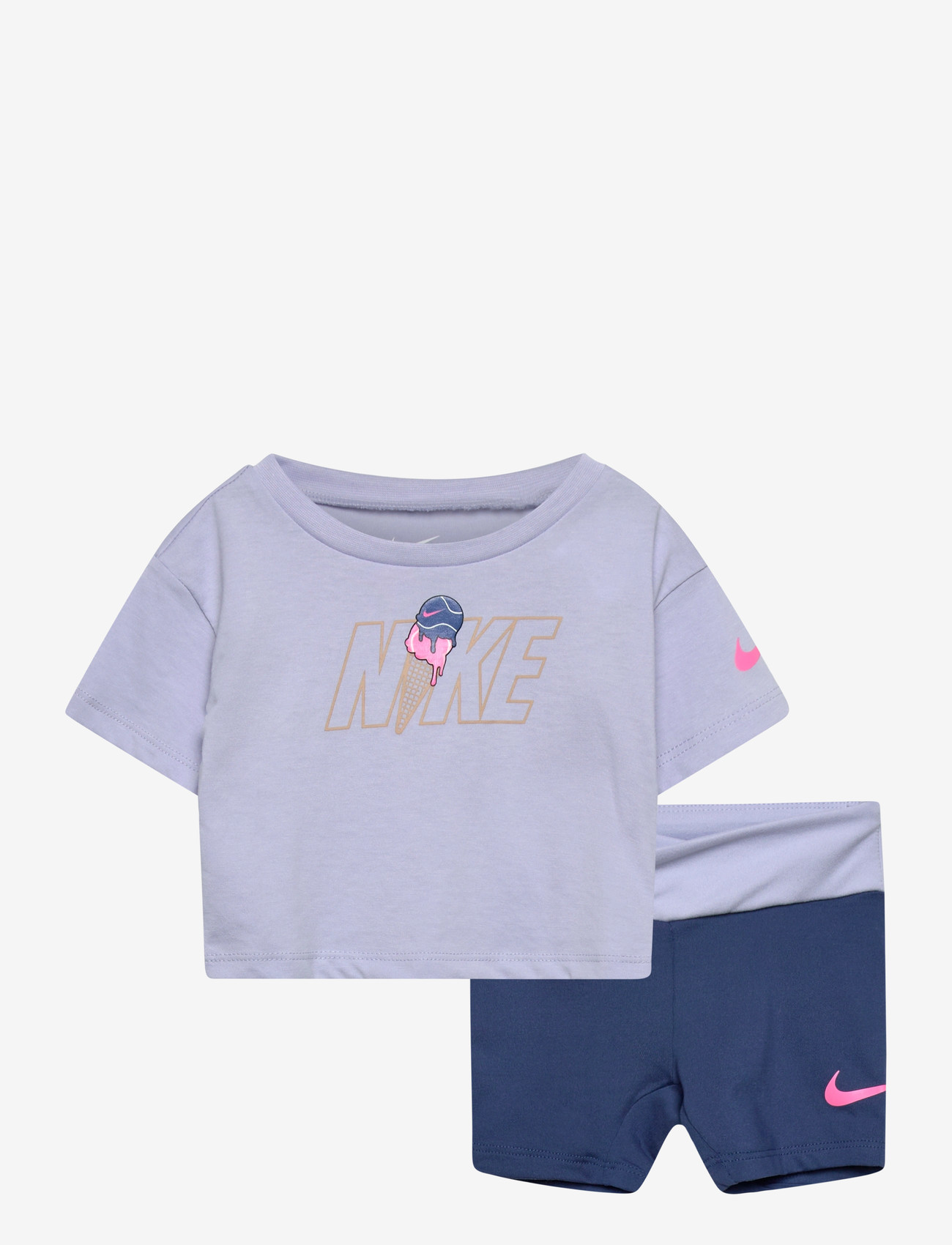 Nike - NKG TEE & CROSSOVER BIKE SHORT - 2-piece sets - blue - 0
