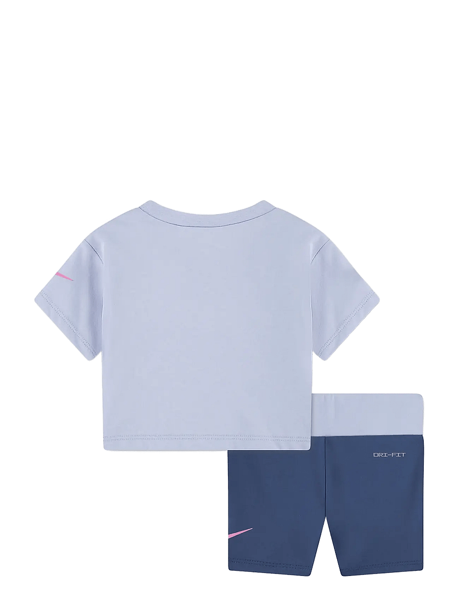 Nike - NIKE TEE & CROSSOVER BIKE SHORT - 2-teilige sets - blue - 1