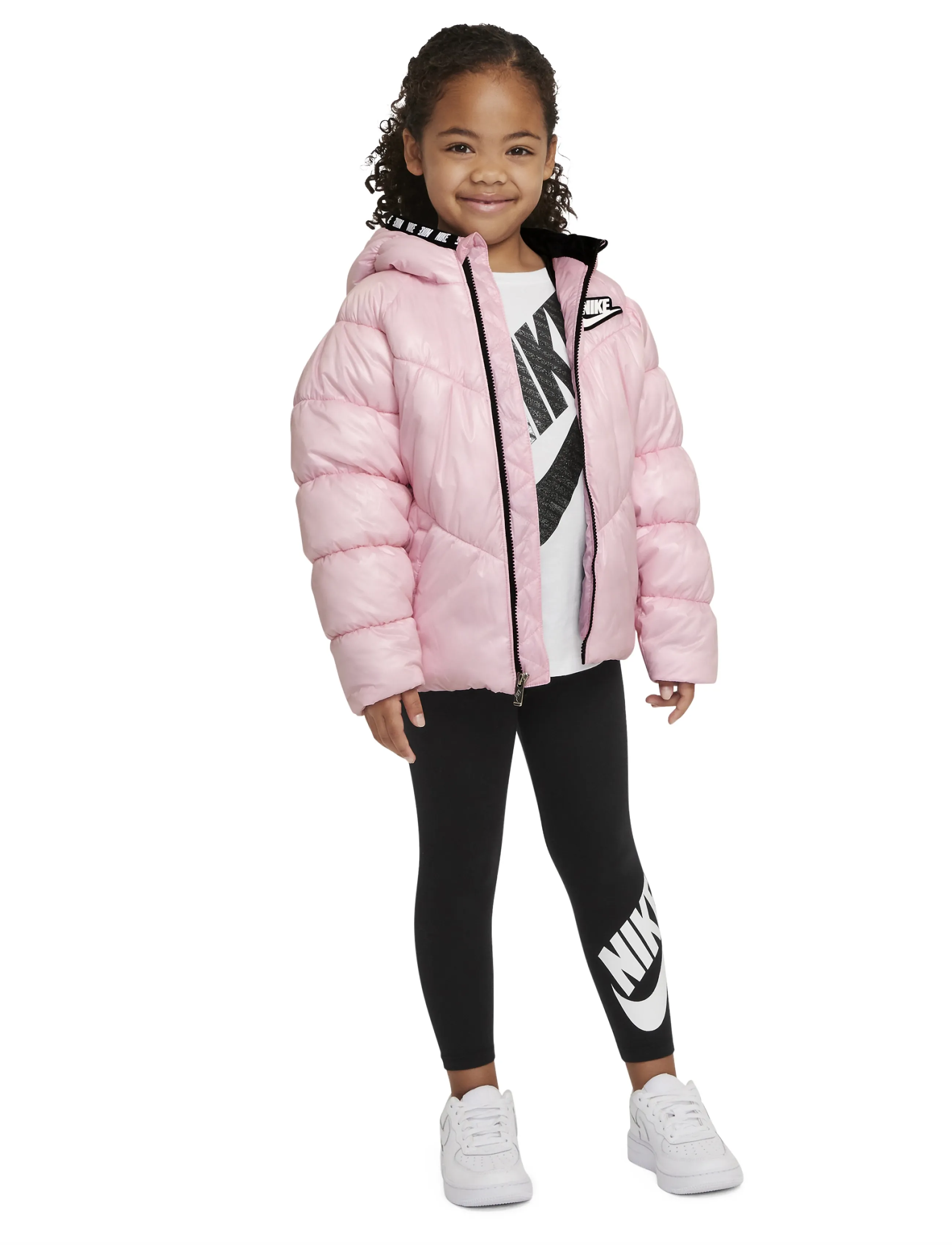 Nike - NIKE CHEVRON SOLID PUFFER JACKET - isolierte jacken - pink foam - 4