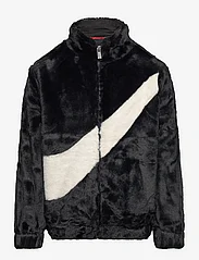 Nike - BIG SWOOSH FAUX FUR JACKET - fleece jacket - black - 0
