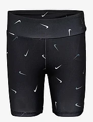 Nike - SNACK PACK SWOOSHFETTI AOP BIKE SHORT - chino stila bikses - black - 0