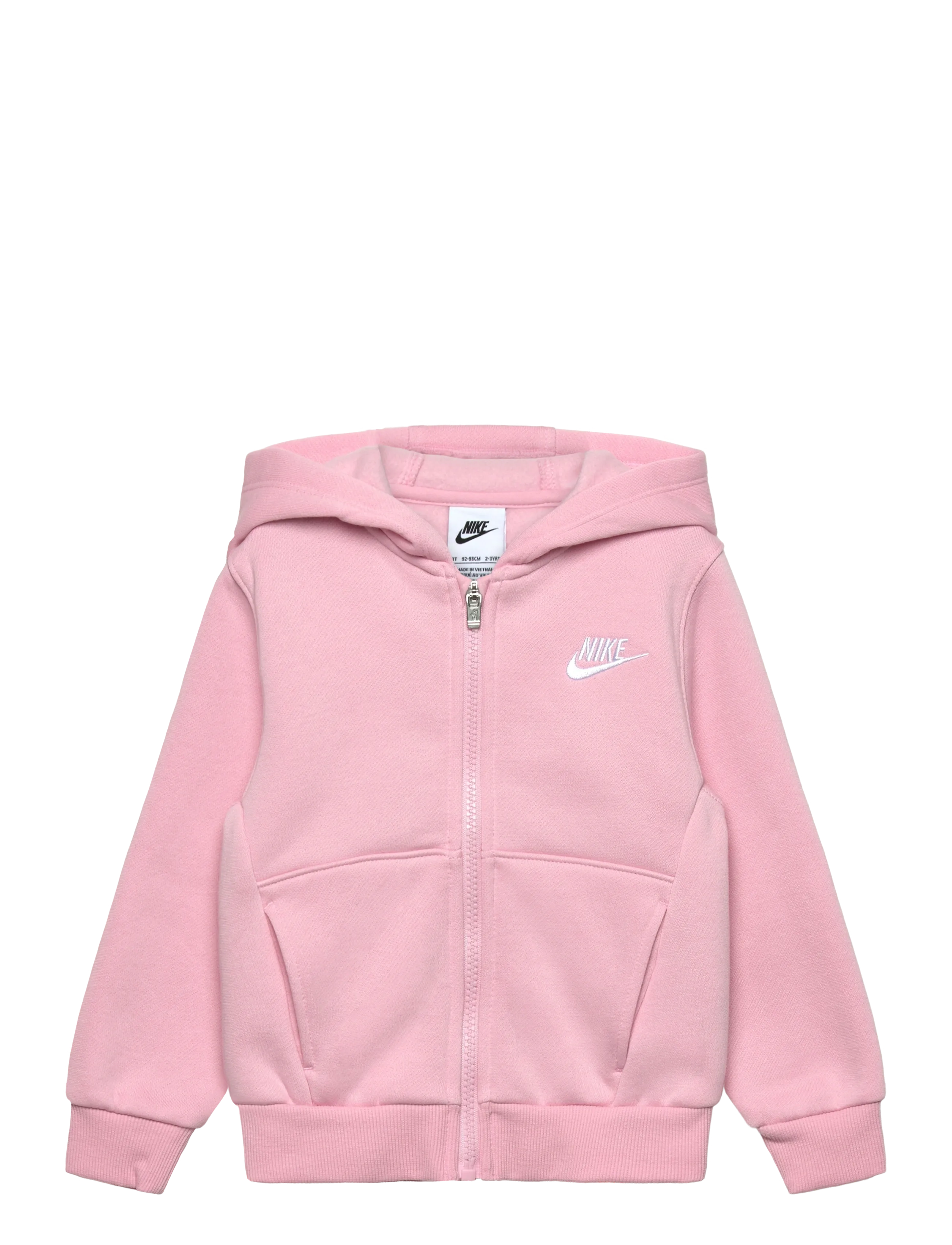 Nike ZH-FULL ZIP HOODY - Lapsed 98–134 - MINERAL / pink/rose
