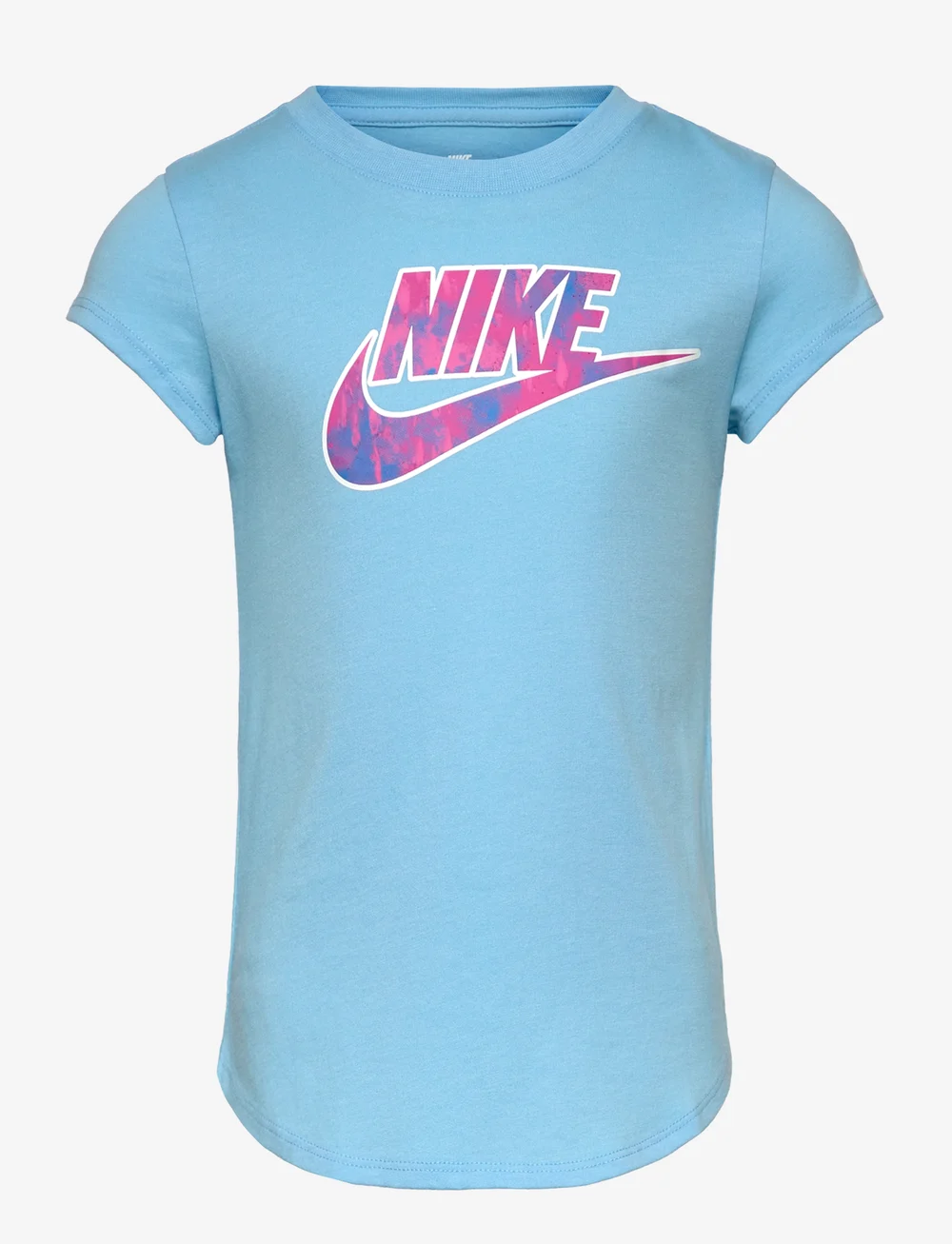 Pink blue and white nike shirt hotsell