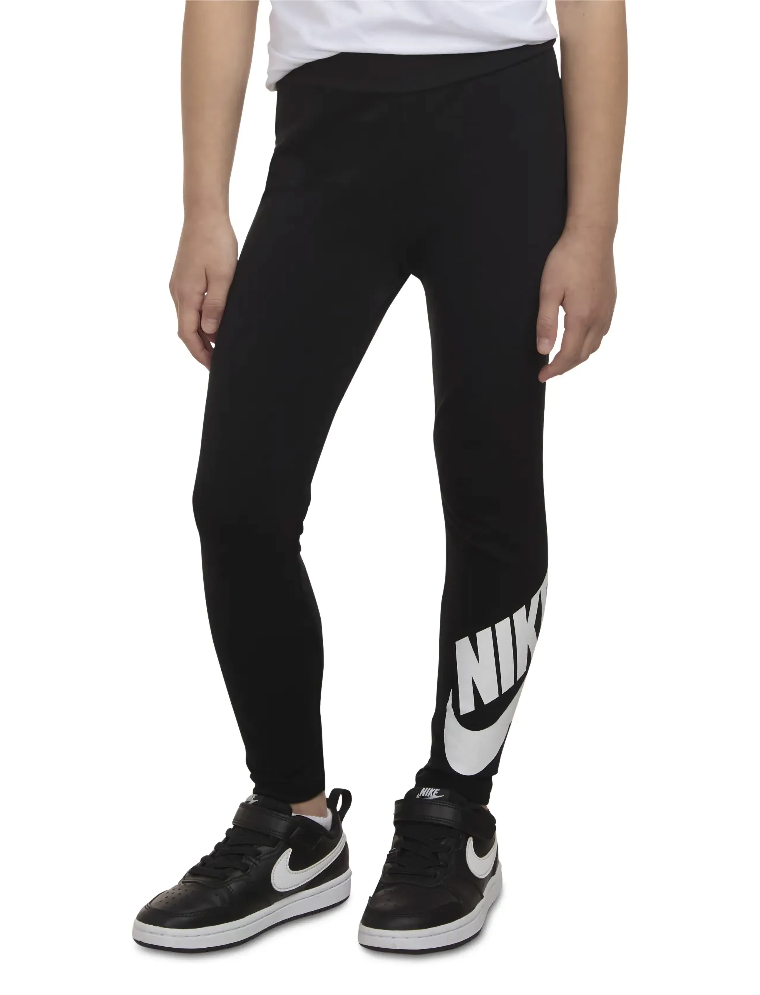 Nike Nike Club High Rise Legging, 110/116, Black, Underdele > Leggings, Børn