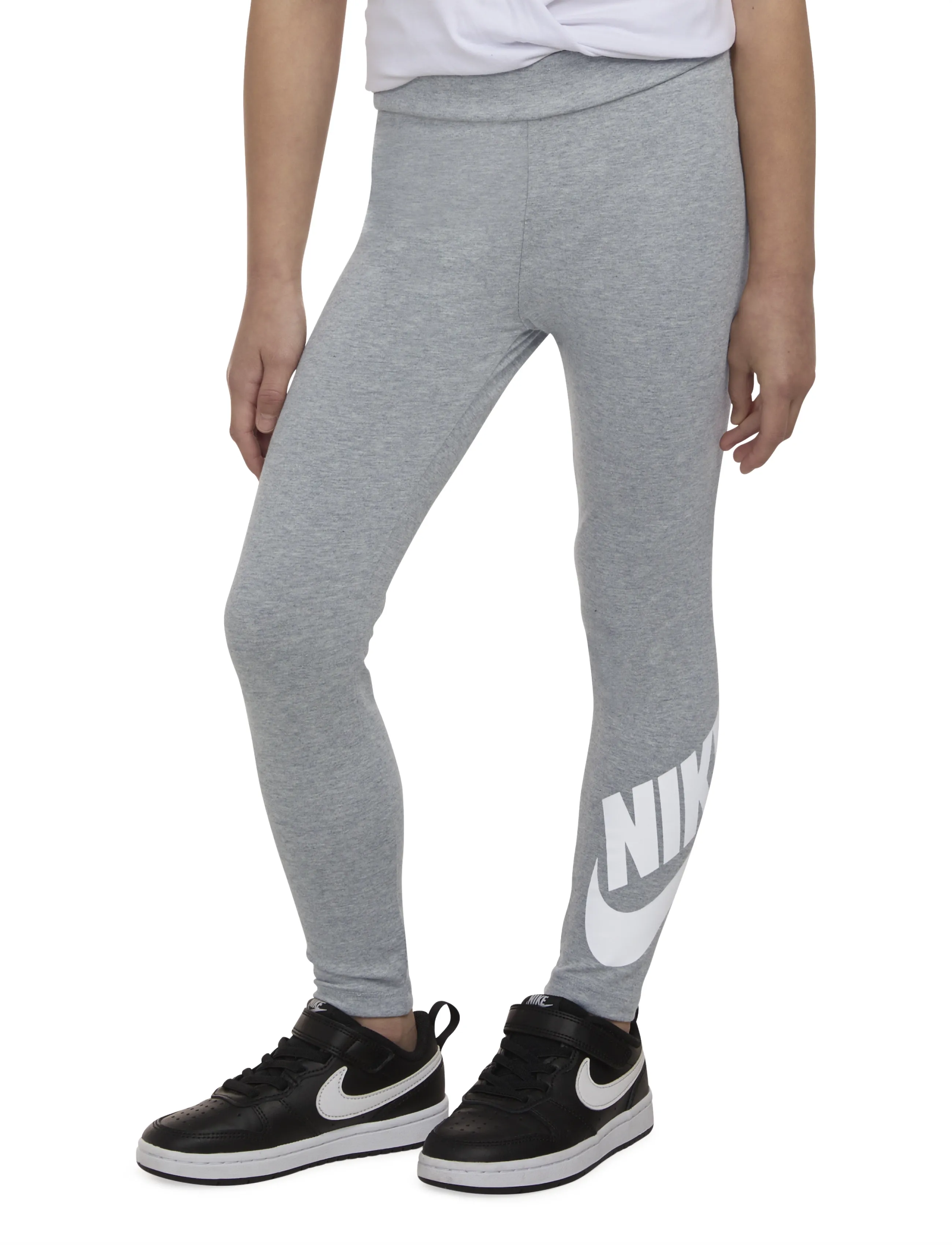 Nike Nike Club High Rise Legging, 92/98, Grey, Underdele > Leggings, Børn