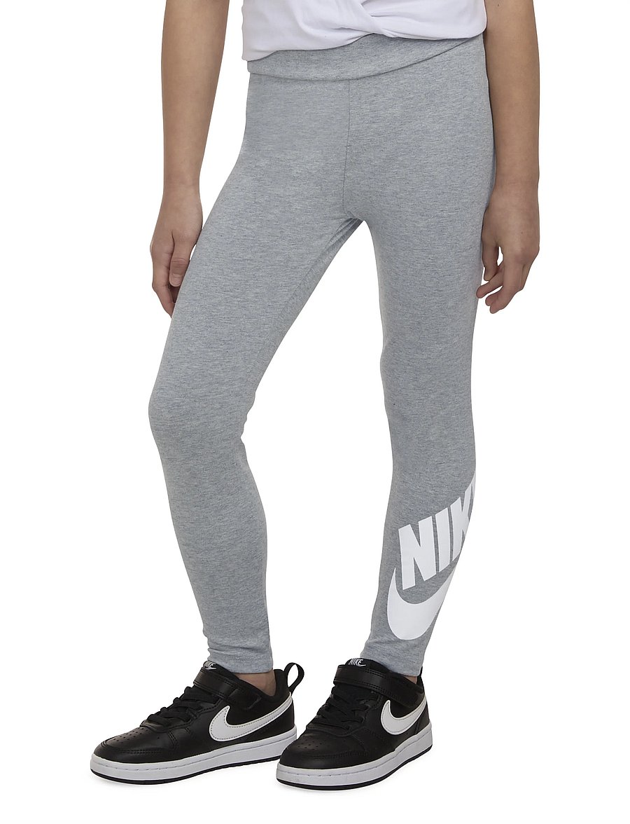 Nike - NIKE CLUB HIGH RISE LEGGING - leggings - dk grey heather - 0
