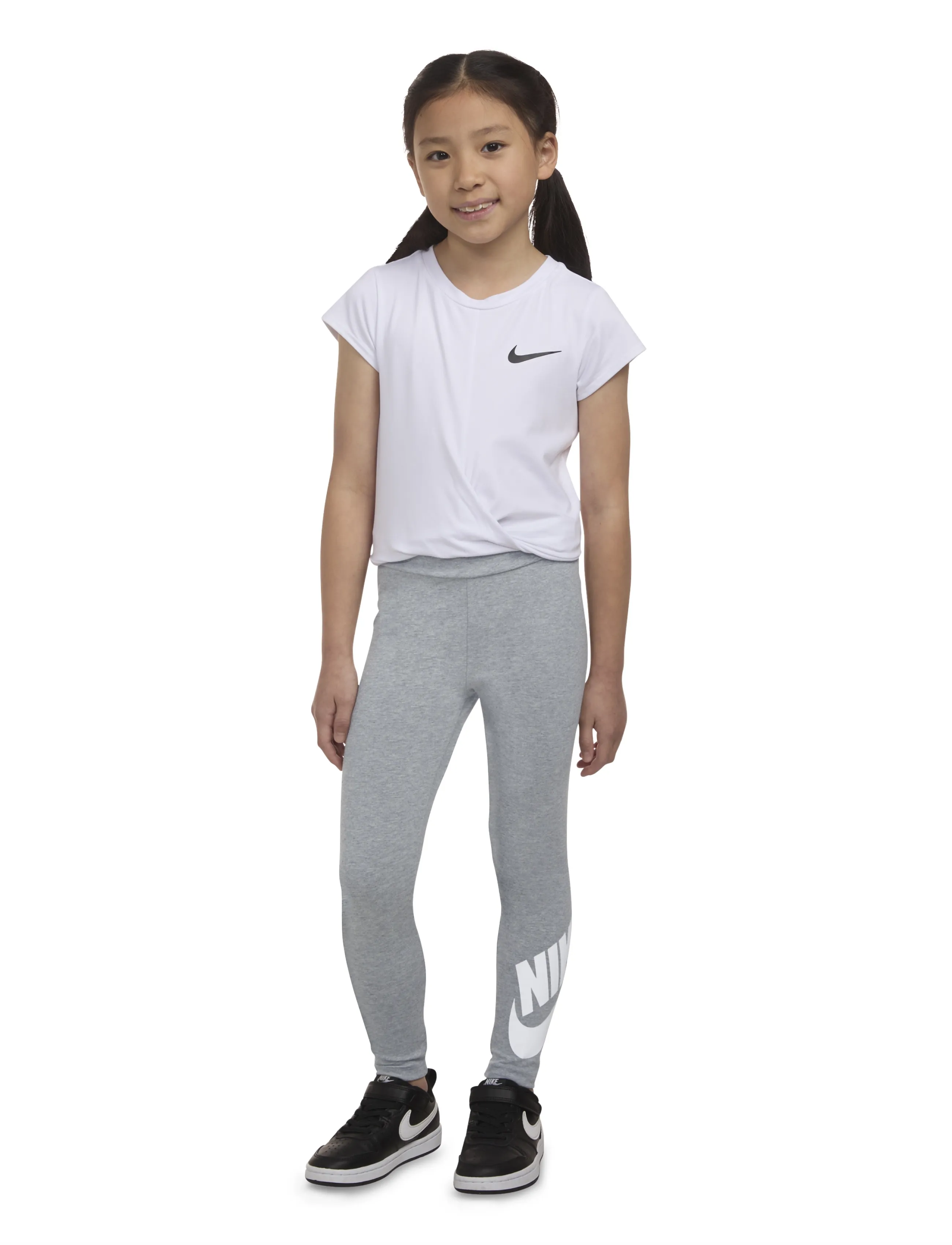 Nike - NIKE CLUB HIGH RISE LEGGING - retuusid - dk grey heather - 5