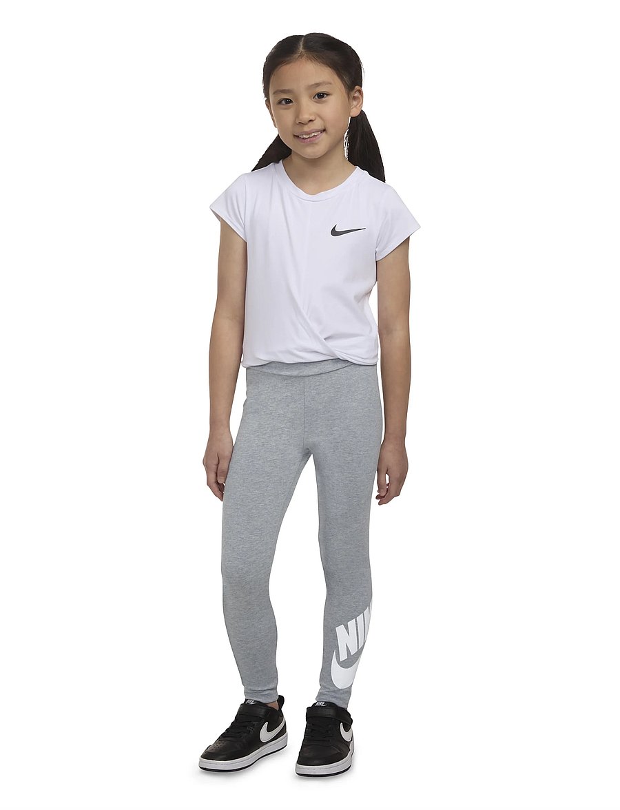 Nike - NIKE CLUB HIGH RISE LEGGING - leggings - dk grey heather - 5