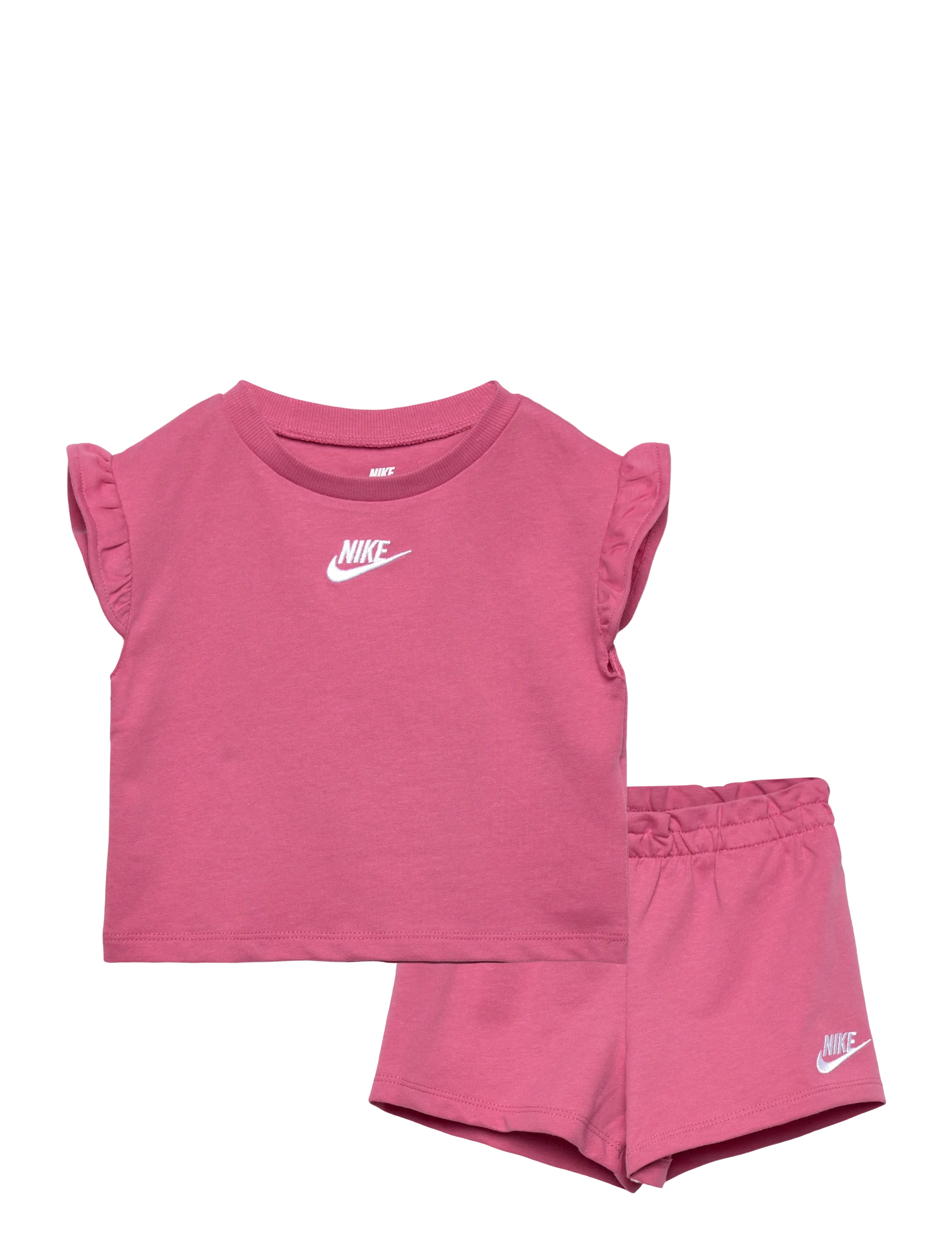 Nike Nike Baby French Terry Set, 116/122, Pink, Sæt > Sæt Med Kortærmet T-Shirt, Børn