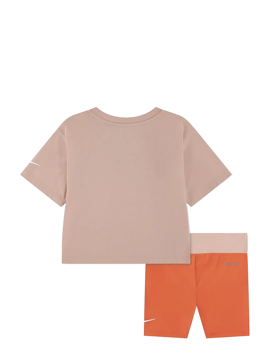 Nike - NIKE TEE & CROSSOVER BIKE SHORT - 2-delat set - orange - 1