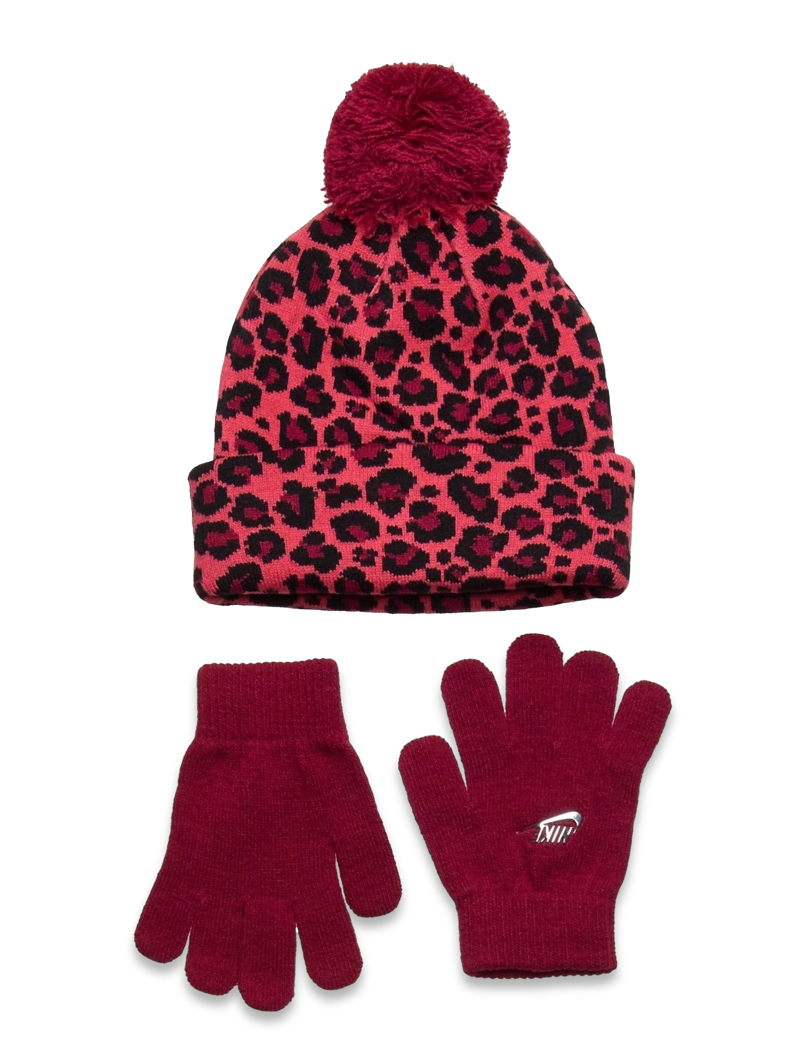 Nike - NAN GIRLS FUTURA BEANIE SET - pomegranate - 1