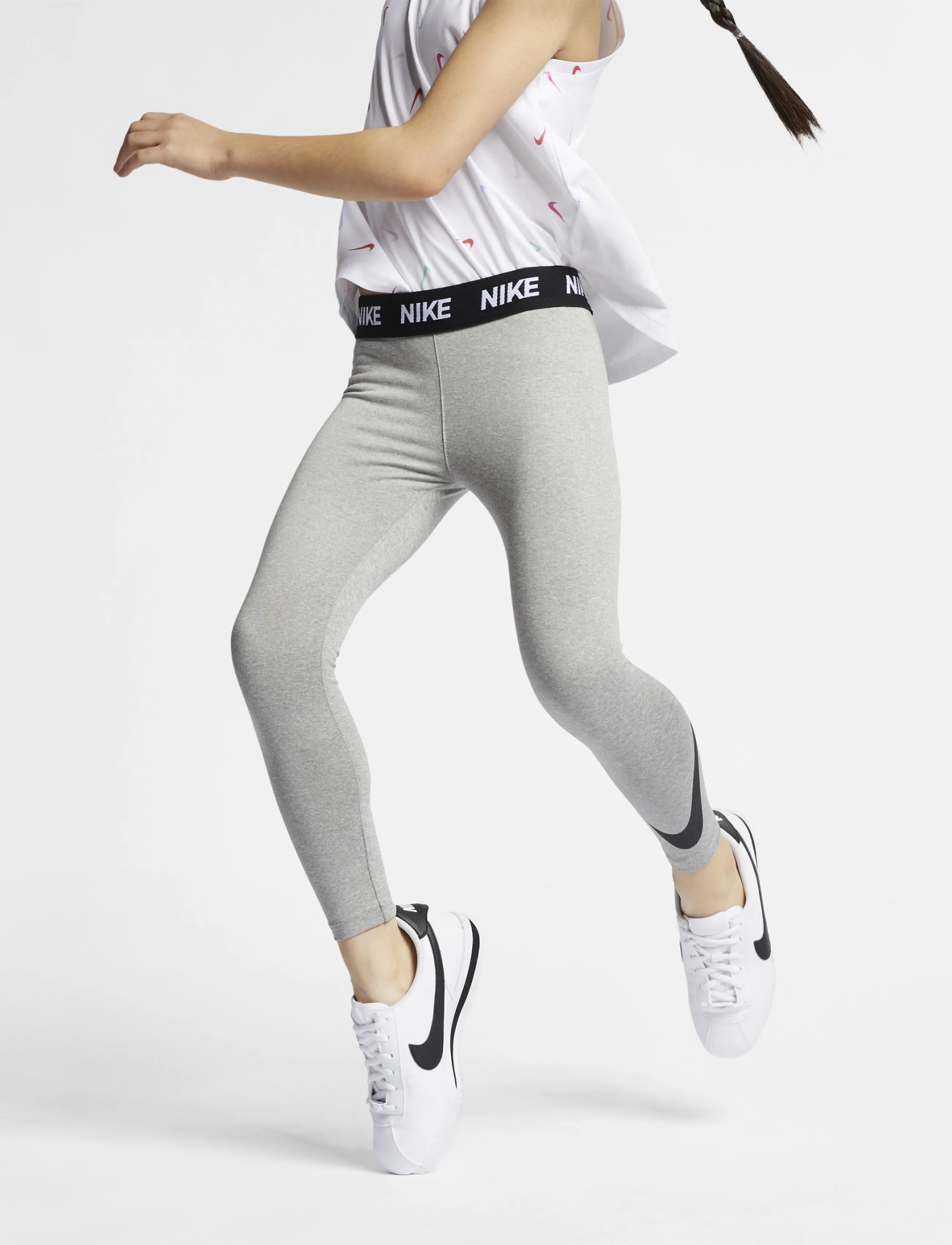 Nike Nike DRI-FIT LEGGING - Leggingsit - DK GREY HEATHER / grey