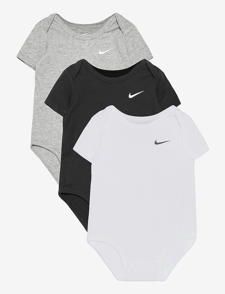 Nike - NKB 3PK SWOOSH BODYSUIT - multipack bodys - black - 0
