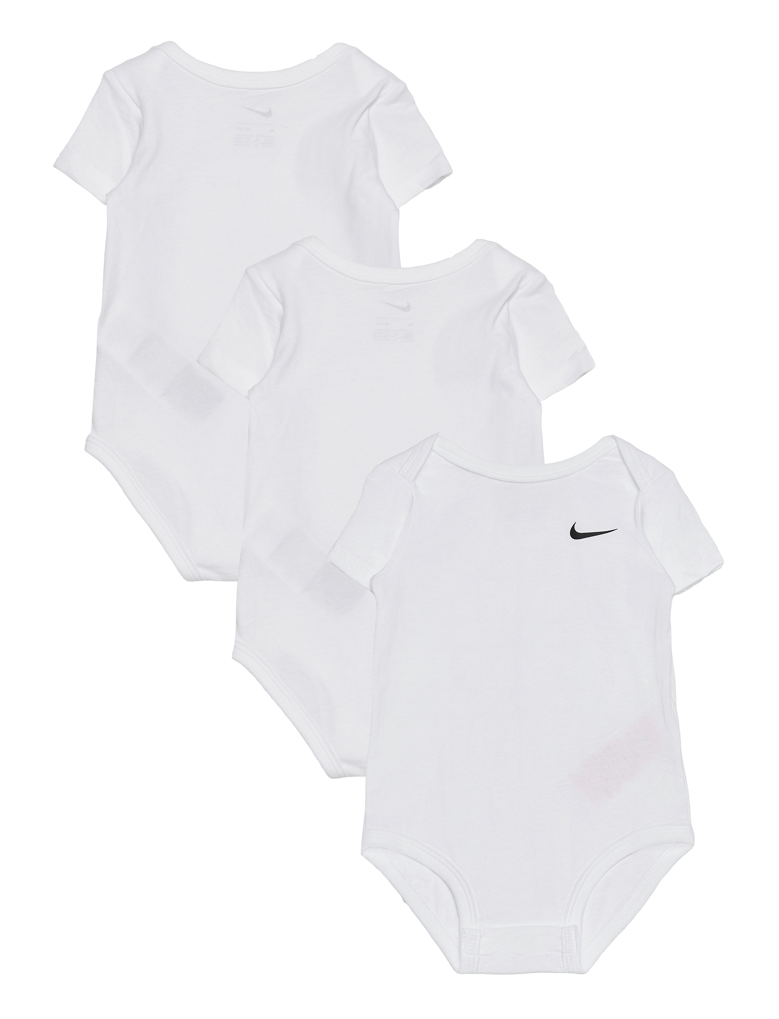 Nike - NKB 3PK SWOOSH BODYSUIT - kortärmade bodies - white - 1