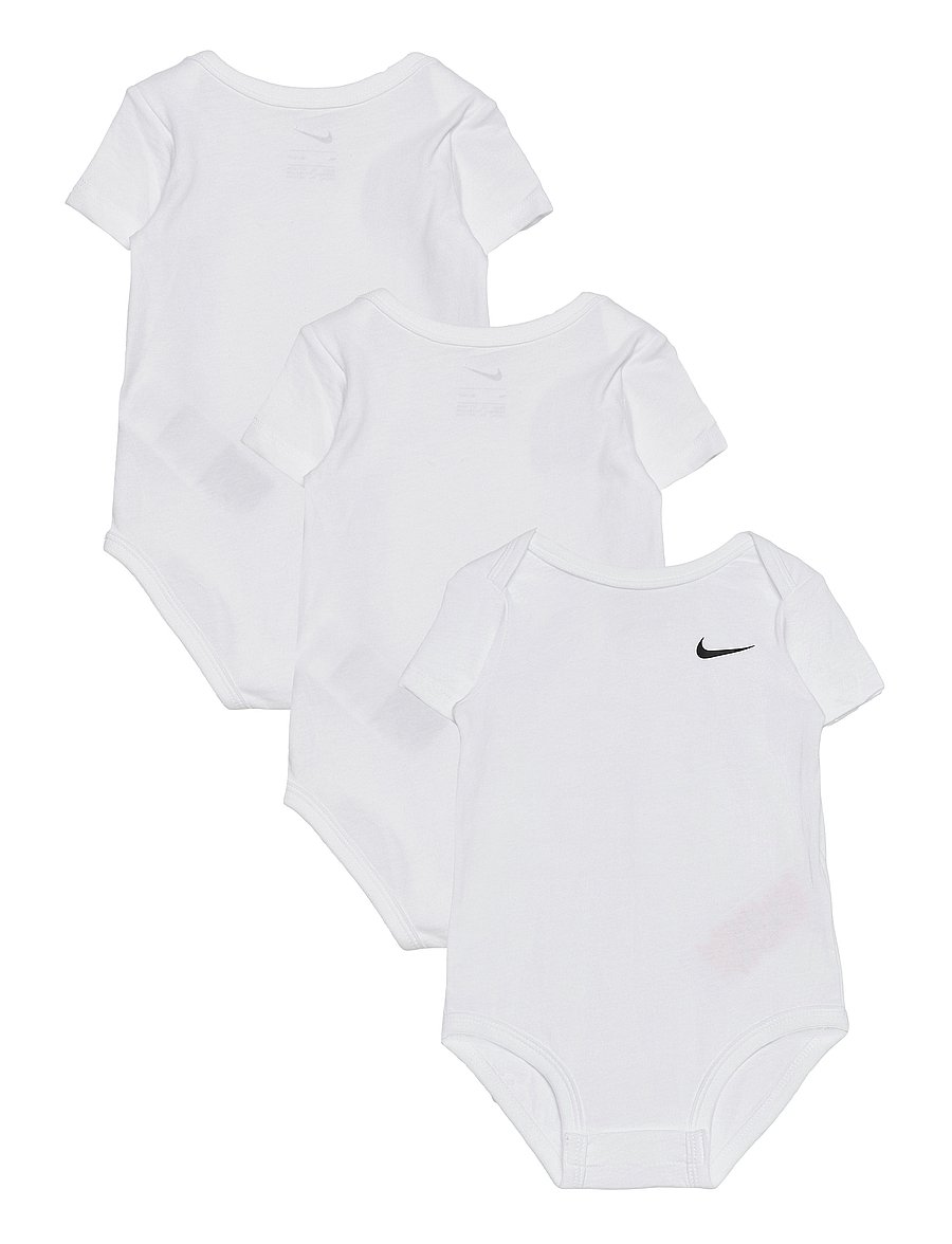 Nike - NKB 3PK SWOOSH BODYSUIT - kortärmade bodies - white - 1