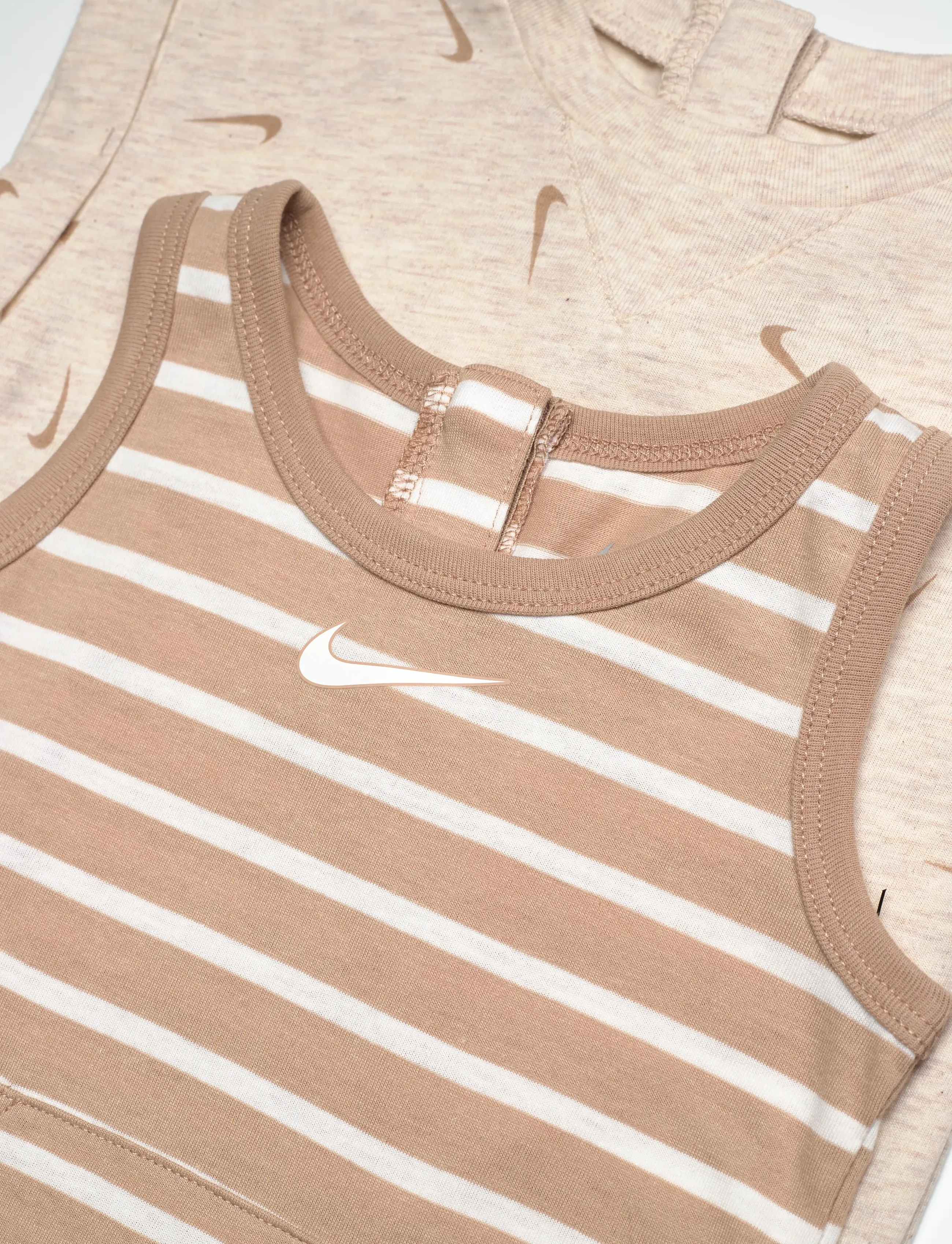 Nike - R2-2PK ROMPER - kortärmade bodysuits - hemp - 4