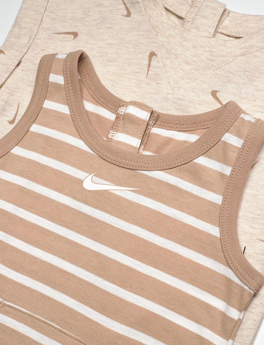 Nike - R2-2PK ROMPER - kortärmade bodysuits - hemp - 4