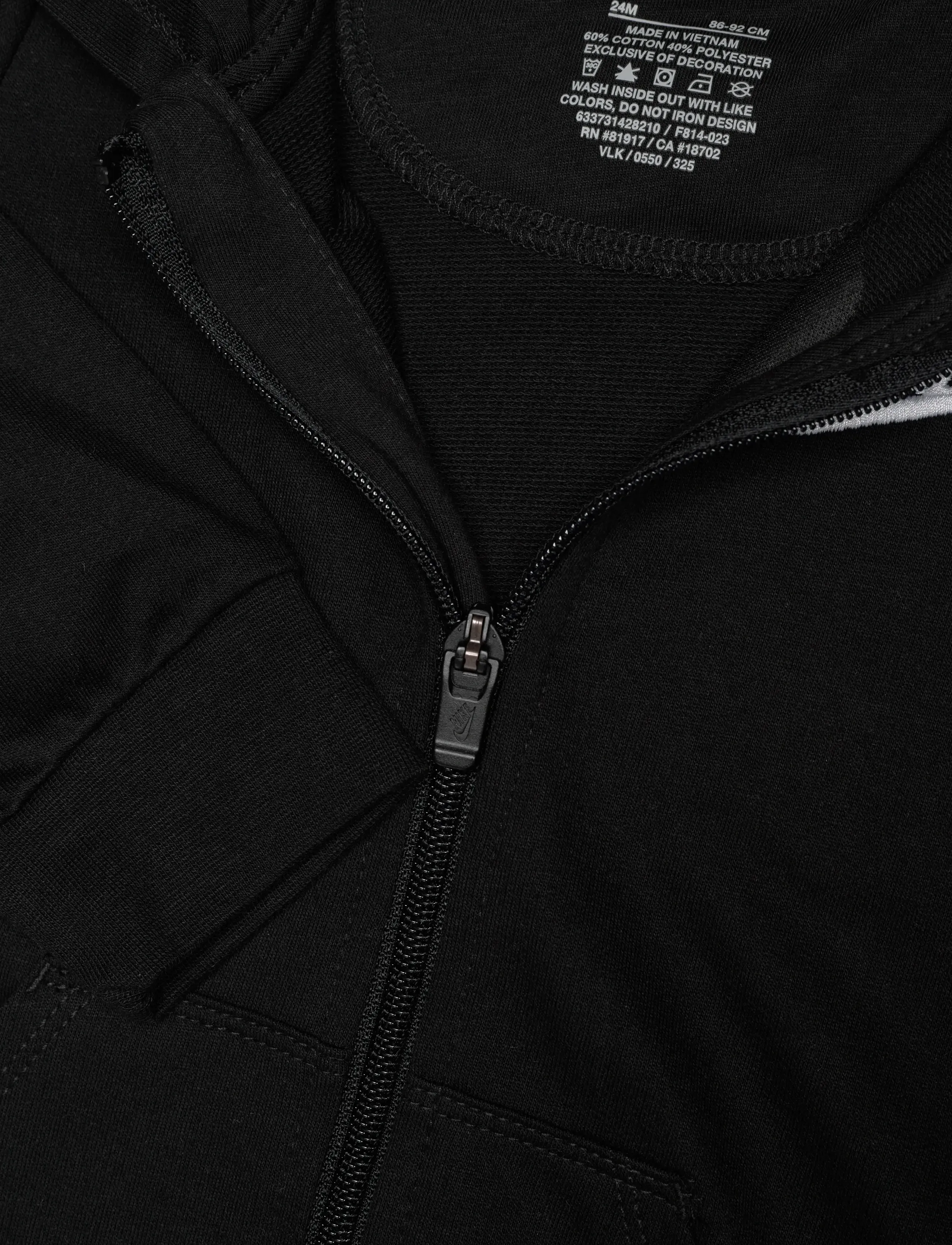 Nike - NIKE BABY FRENCH TERRY COVERALL - langærmede heldragter - black - 2