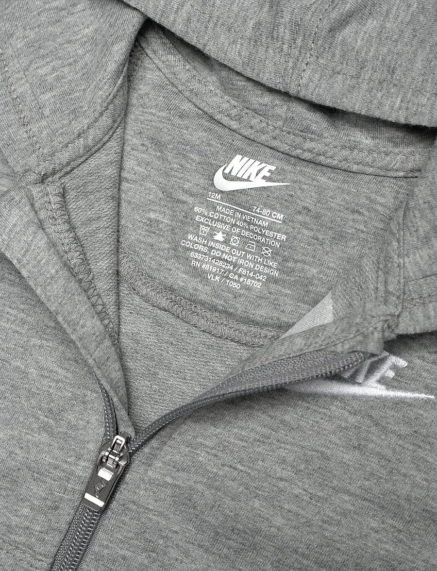 Nike - NKN BABY FRENCH TERRY COVERALL - langærmede heldragter - grey heather - 2