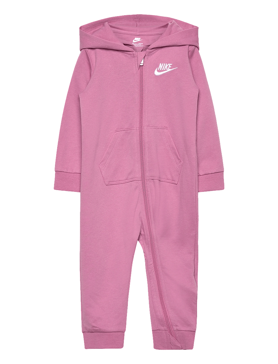 Nike - NKN BABY FRENCH TERRY COVERALL - ar garām piedurknēm - magic flamingo - 0