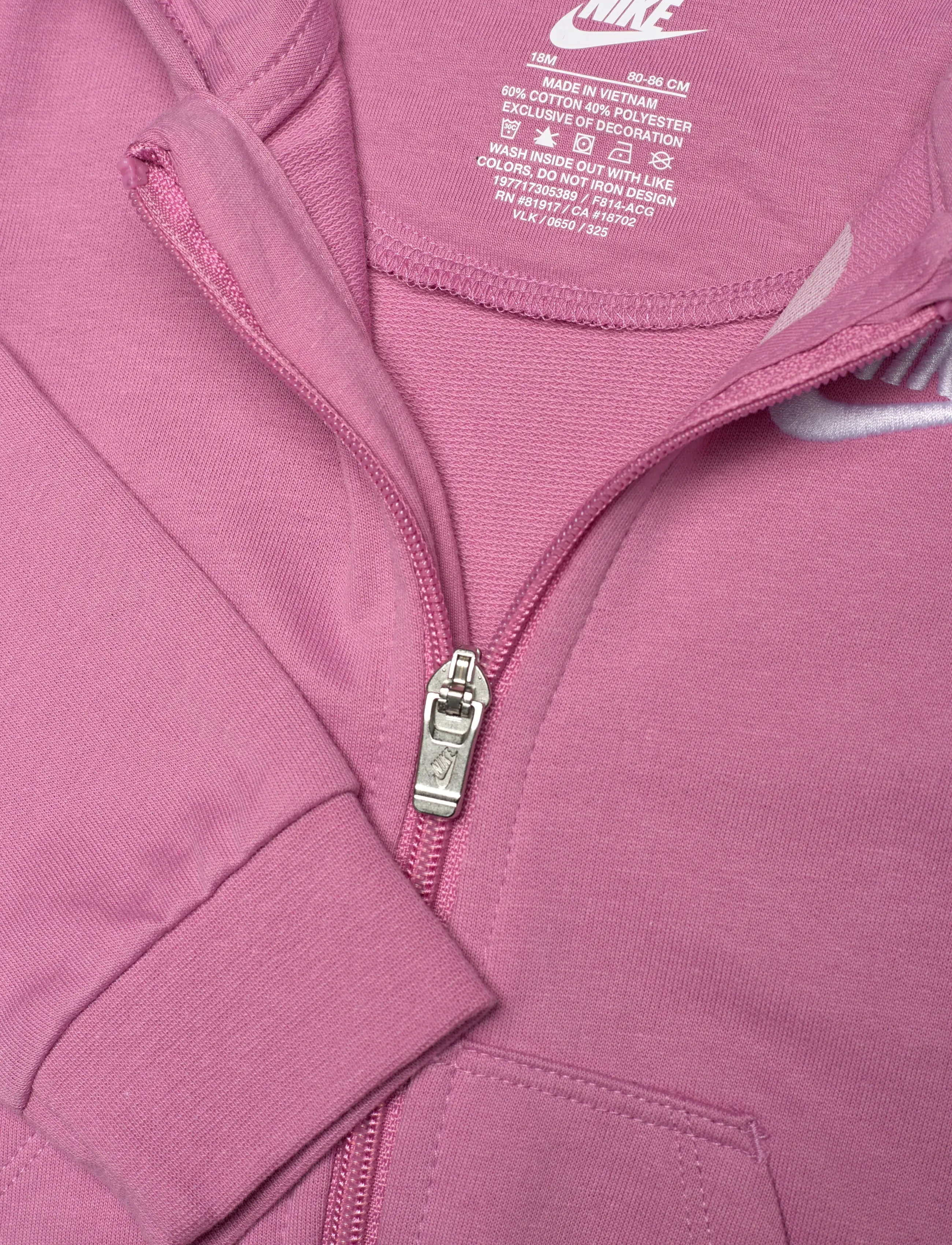 Nike - NKN BABY FRENCH TERRY COVERALL - ar garām piedurknēm - magic flamingo - 2