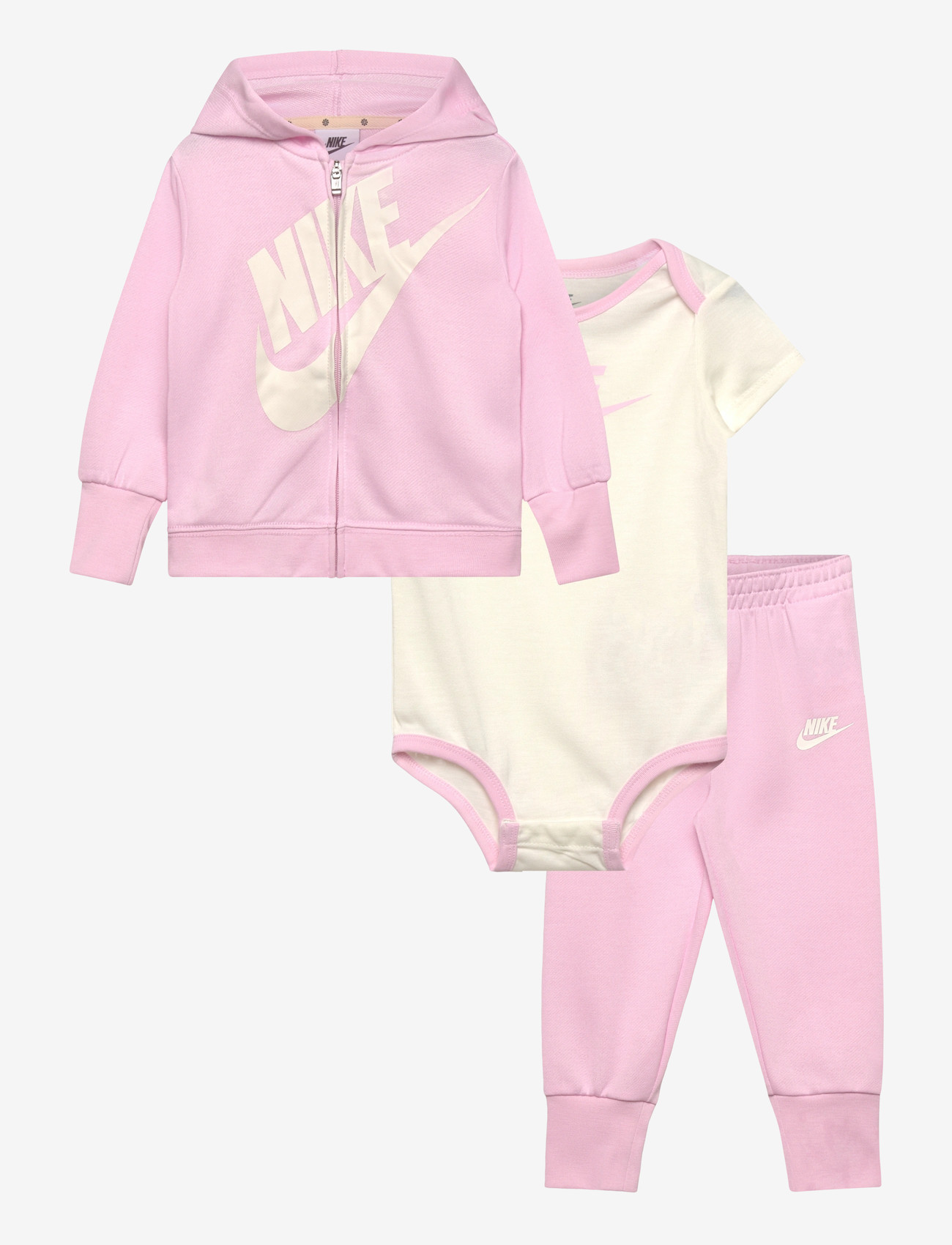 Nike - NKN SUSTAINABLE 3PC FZ SET - sæt med body - pink foam - 0