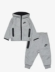 Nike - NKN TECH FLEECE HOODED FULL ZI / NKN TECH FLEECE HOODED FULL - treniņtērpi un divdaļīgi komplekti - dk grey heather - 0