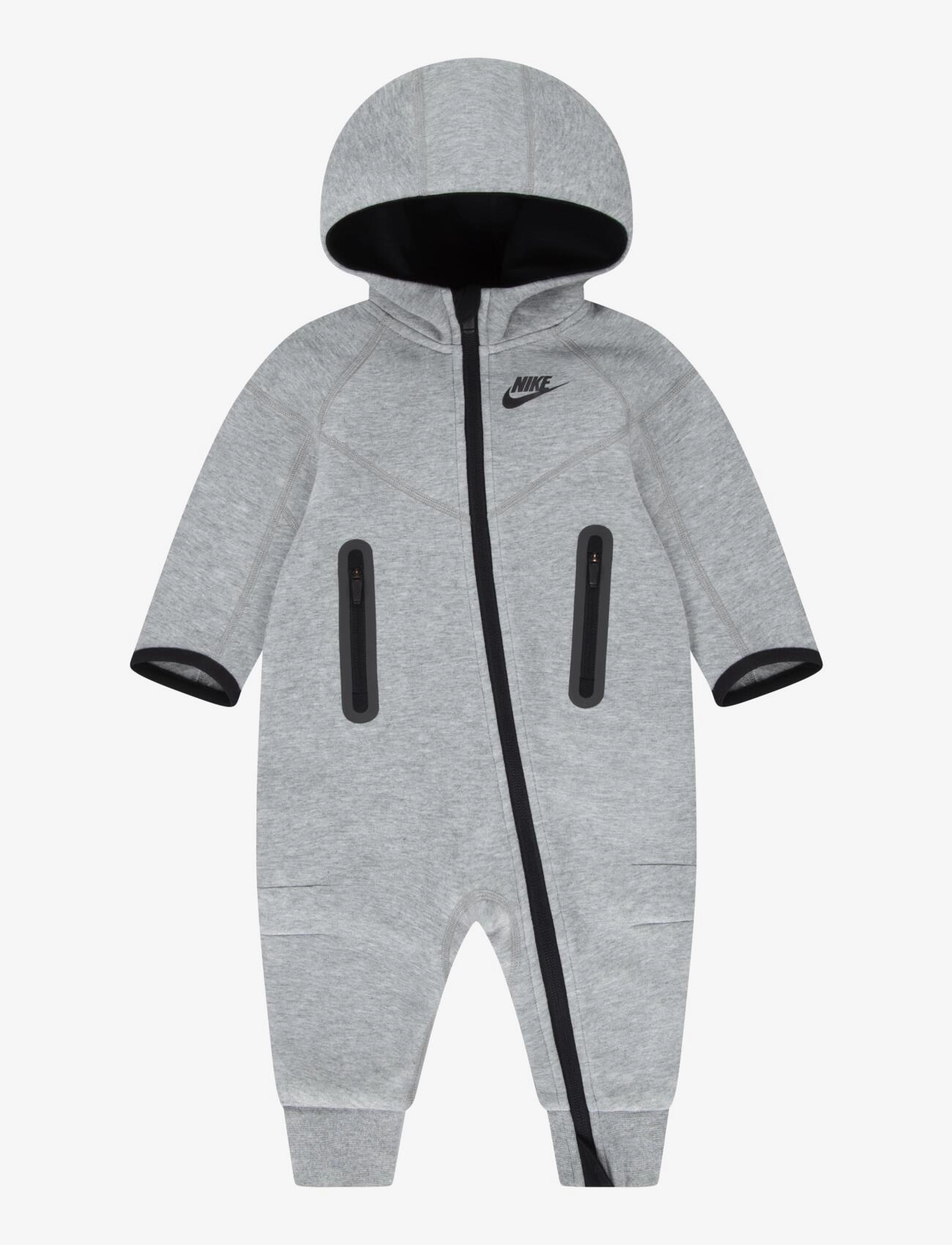 Nike Nike Tech Fleece Hooded Coveral, 80-86, Grey, Bodysuits > Langærmede Bodysuits, Børn