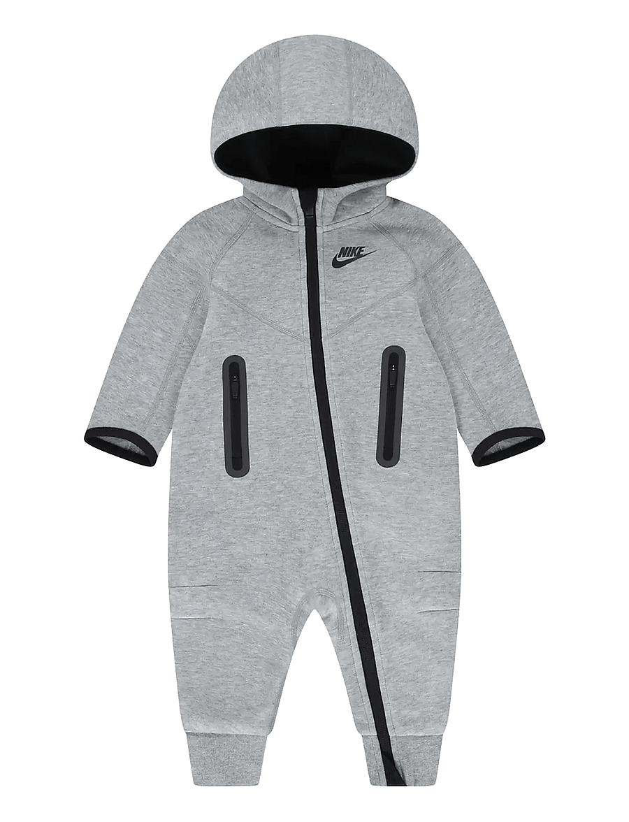 Nike - NIKE TECH FLEECE HOODED COVERAL - pikkade varrukatega - dk grey heather - 0