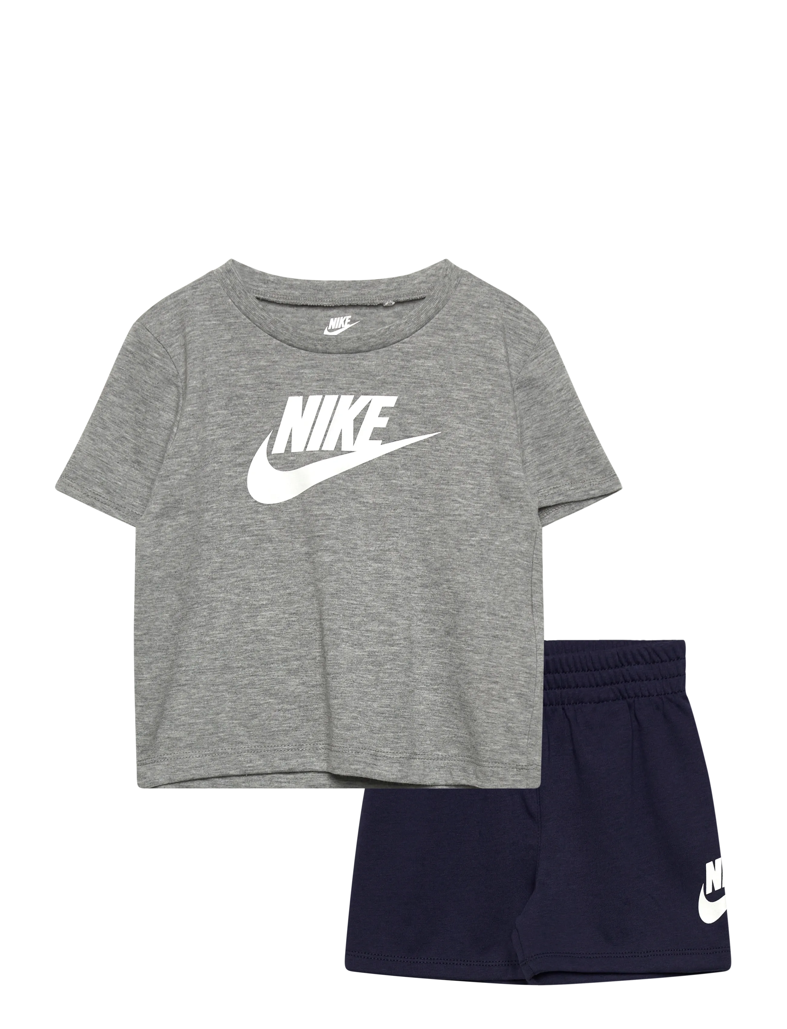 Nike Nike Club Tee & Short Set, 80, Grey, Sport > Sæt Med Kortærmet T-Shirt, Børn