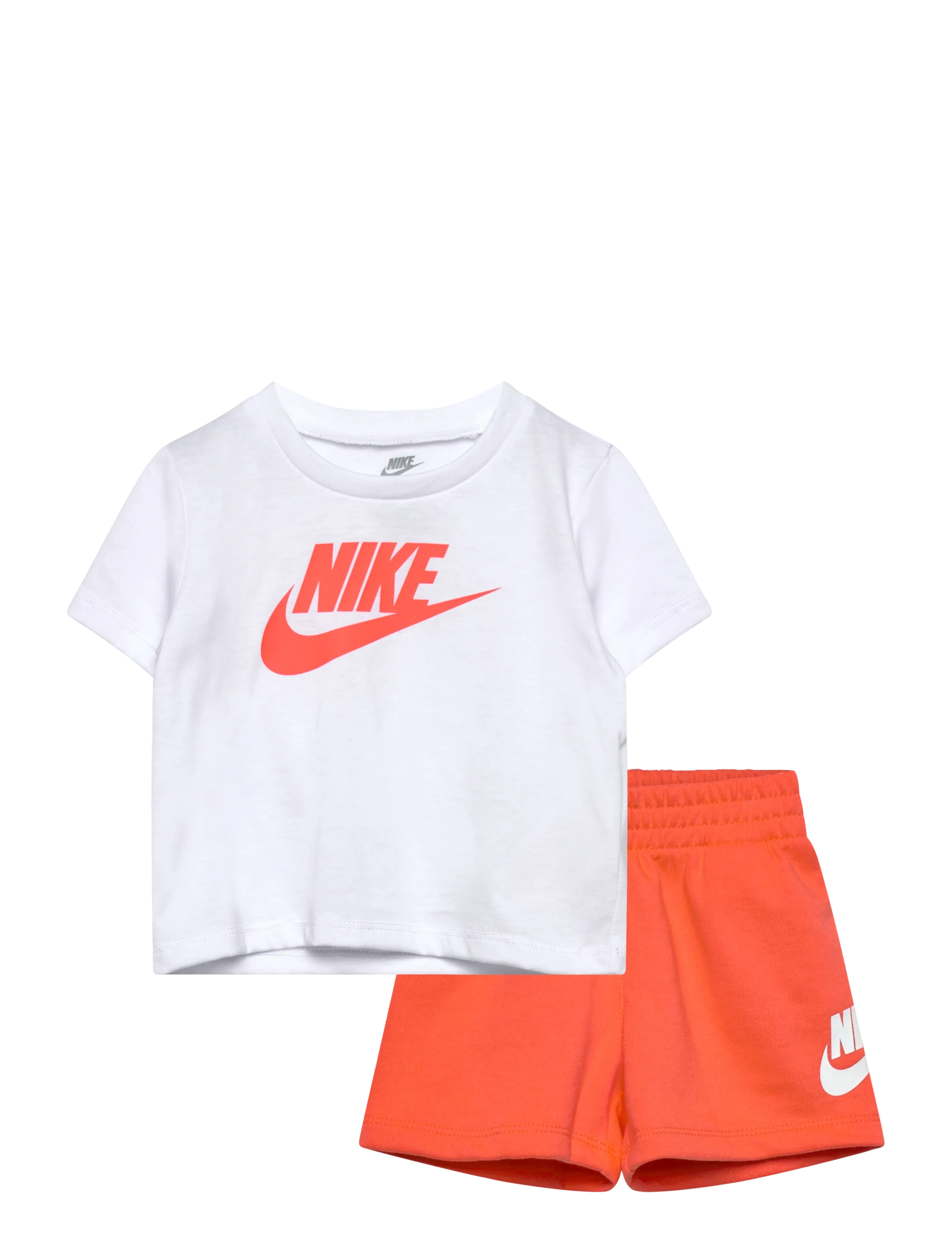 Nike Nike Club Tee & Short Set, 80, Orange, Sport > Sæt Med Kortærmet T-Shirt, Børn