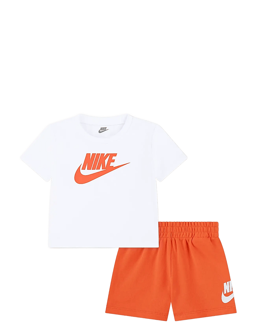 Nike - NIKE CLUB TEE & SHORT SET - matchende sæt - orange - 0