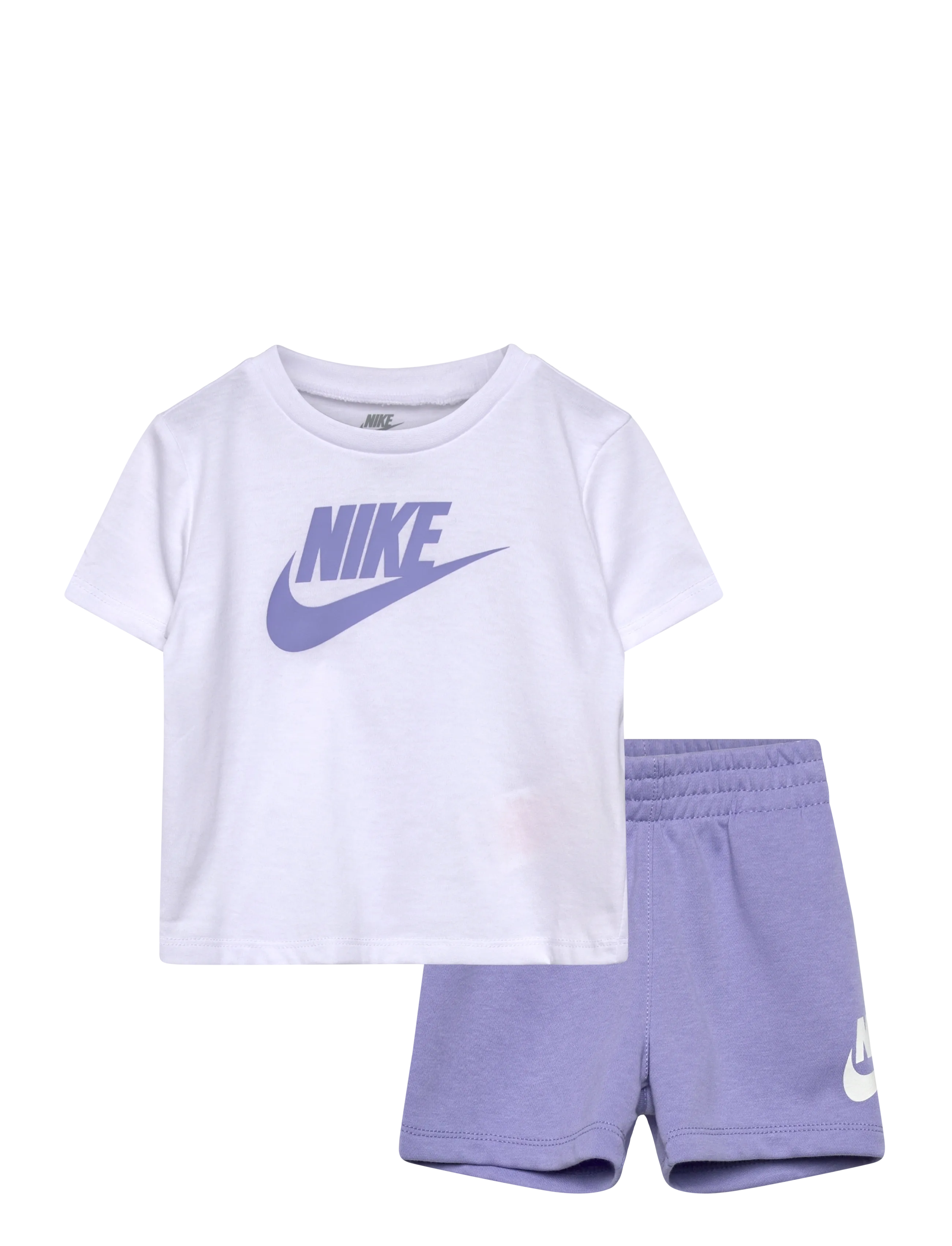 Nike Nike Club Tee & Short Set, 80, Purple, Sport > Sæt Med Kortærmet T-Shirt, Børn