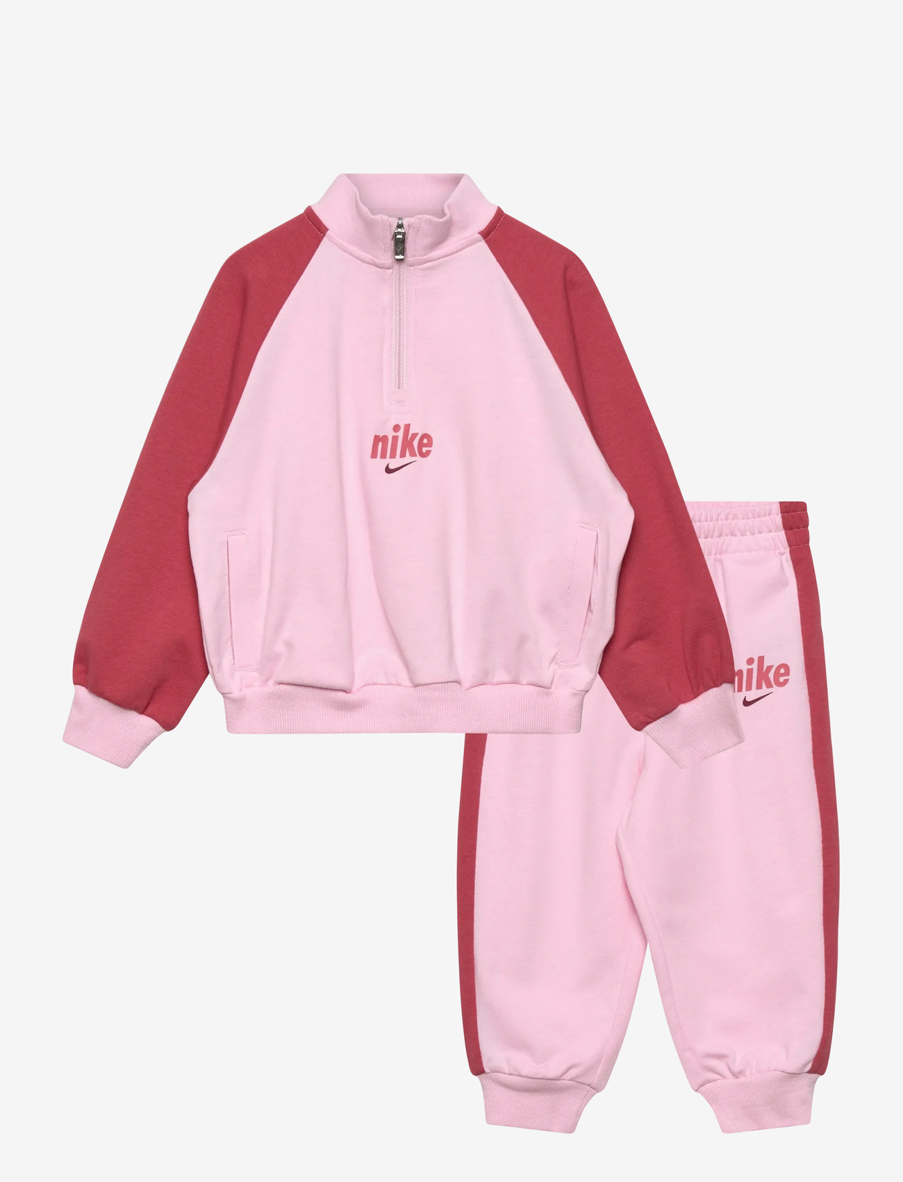 Nike - T8-FRENCH TERRY PANT SET - pink foam - 0