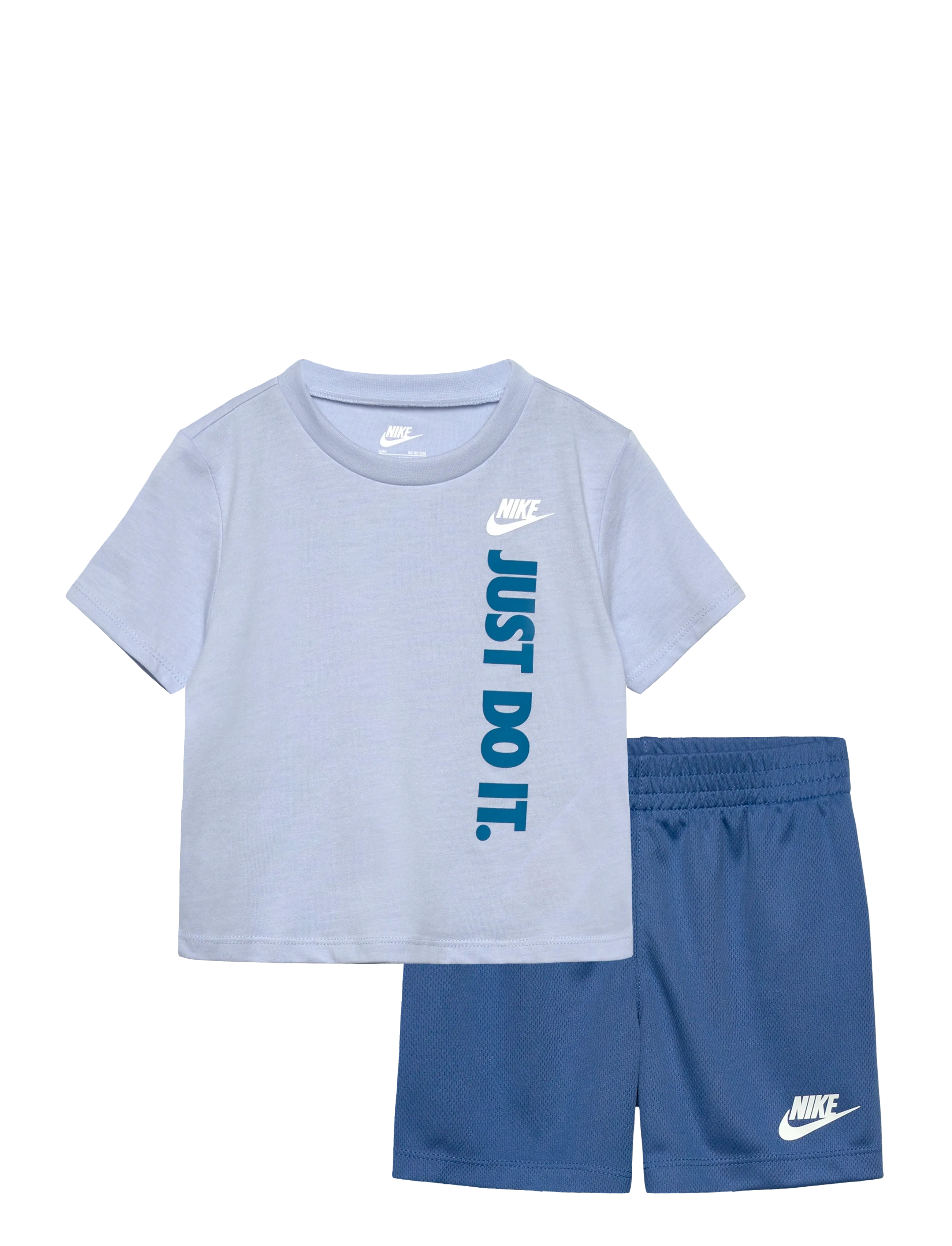 Nike Nike Sportswear Short Set, 92, Blue, Sport > Sæt Med Kortærmet T-Shirt, Børn