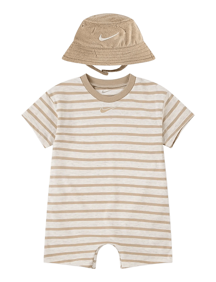 Nike - NIKE TOWEL TERRY ROMPER - kurzärmelig - cream - 0