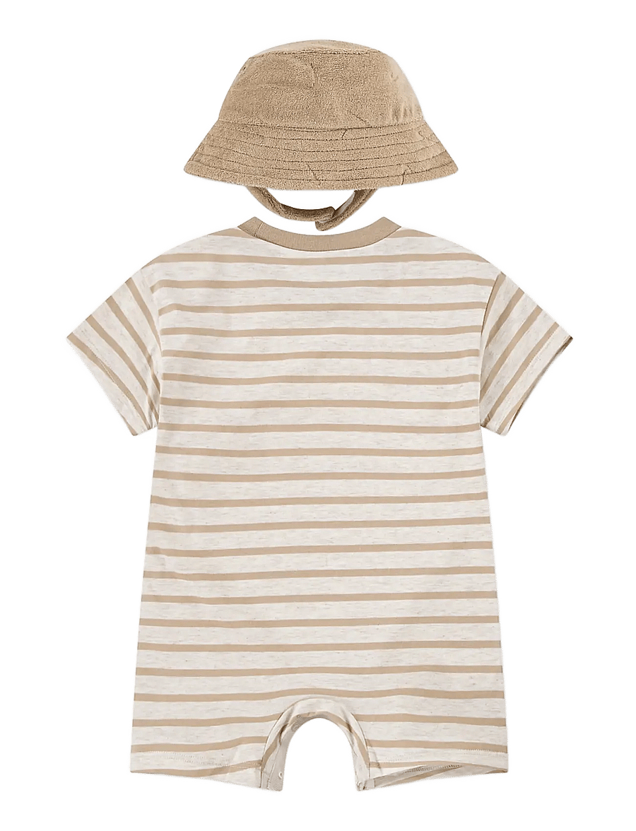 Nike - NIKE TOWEL TERRY ROMPER - kurzärmelig - cream - 1
