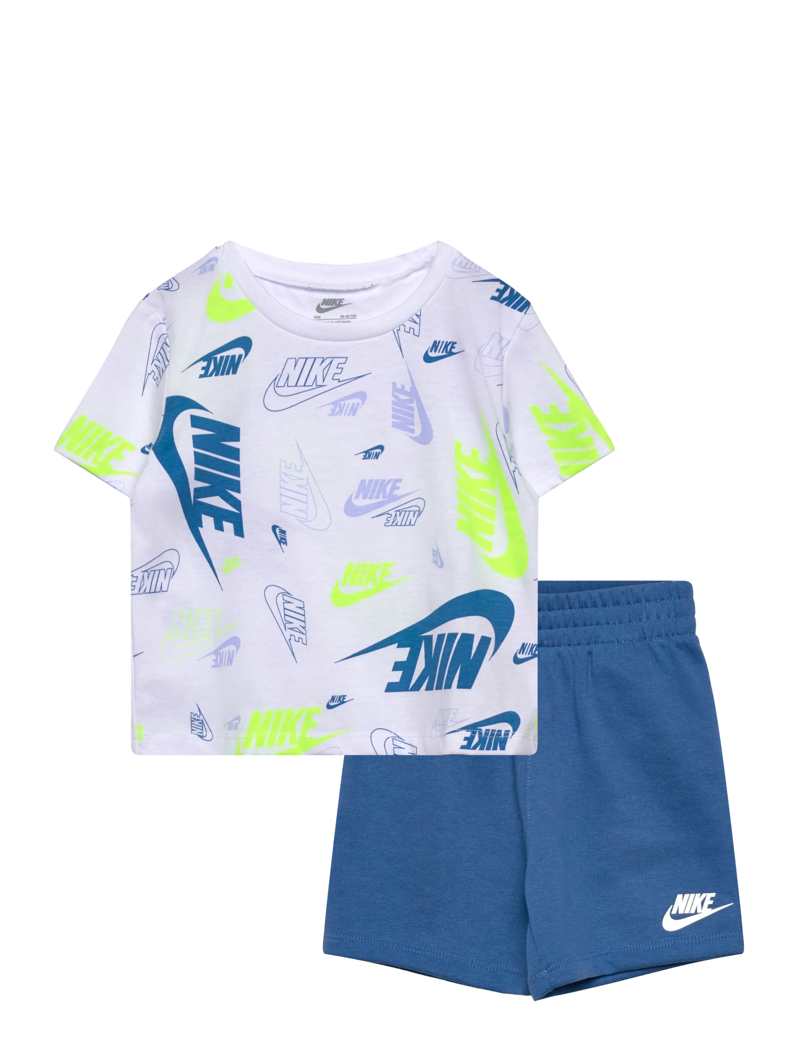 Nike Nike Tee & Short Set, 86, Blue, Sæt > Sæt Med Kortærmet T-Shirt, Børn